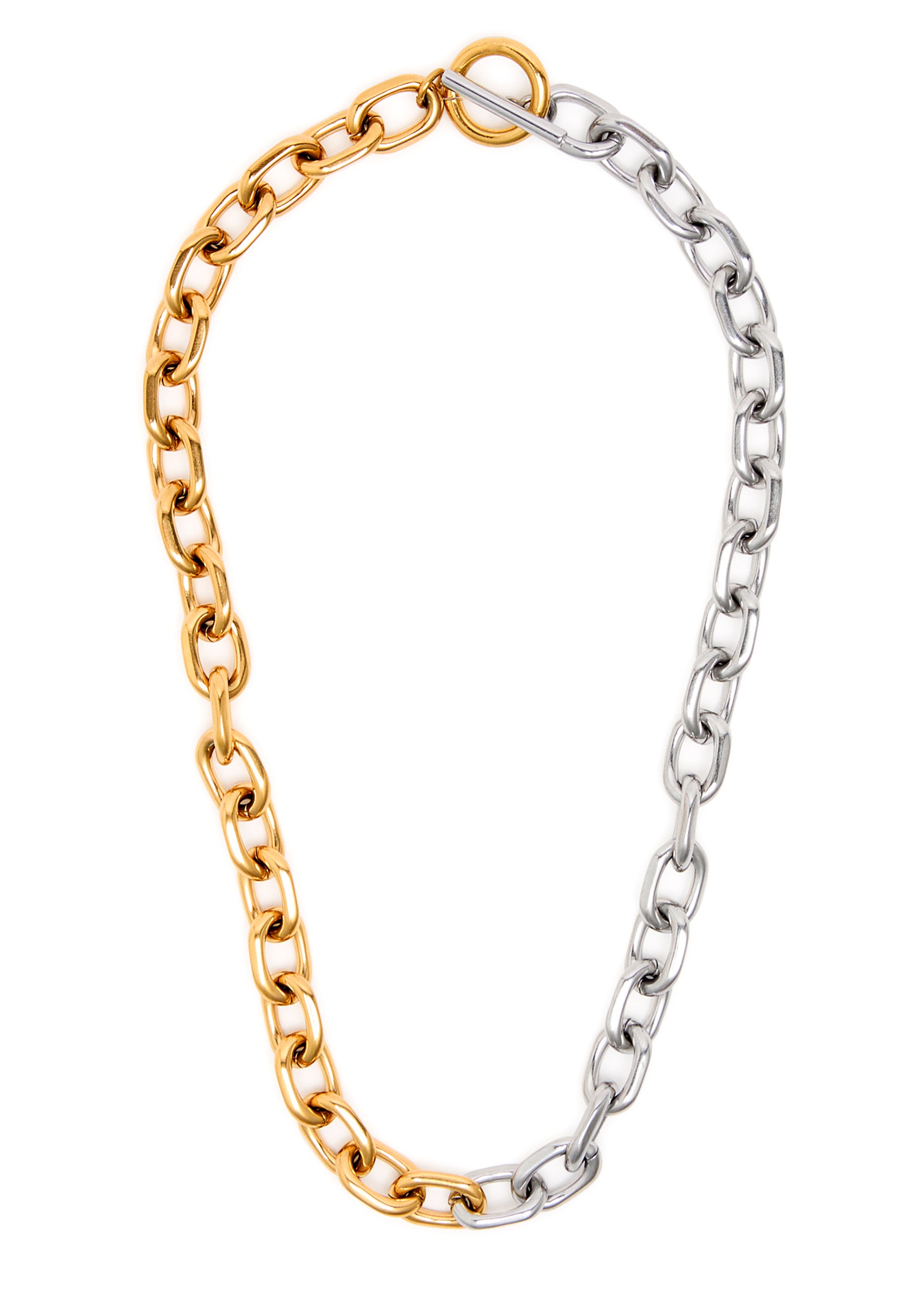 Juliet 18kt gold-plated T-bar chain necklace