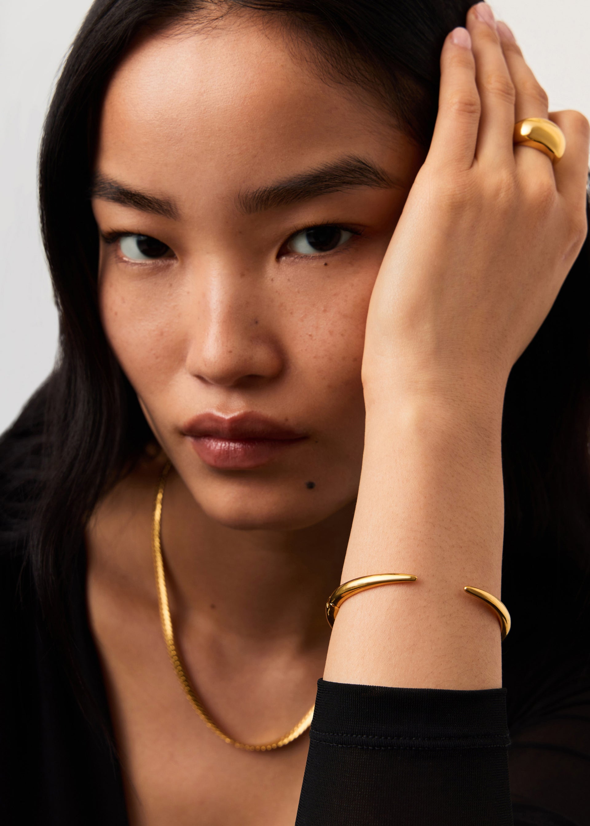 Claw 18kt gold-plated bracelet