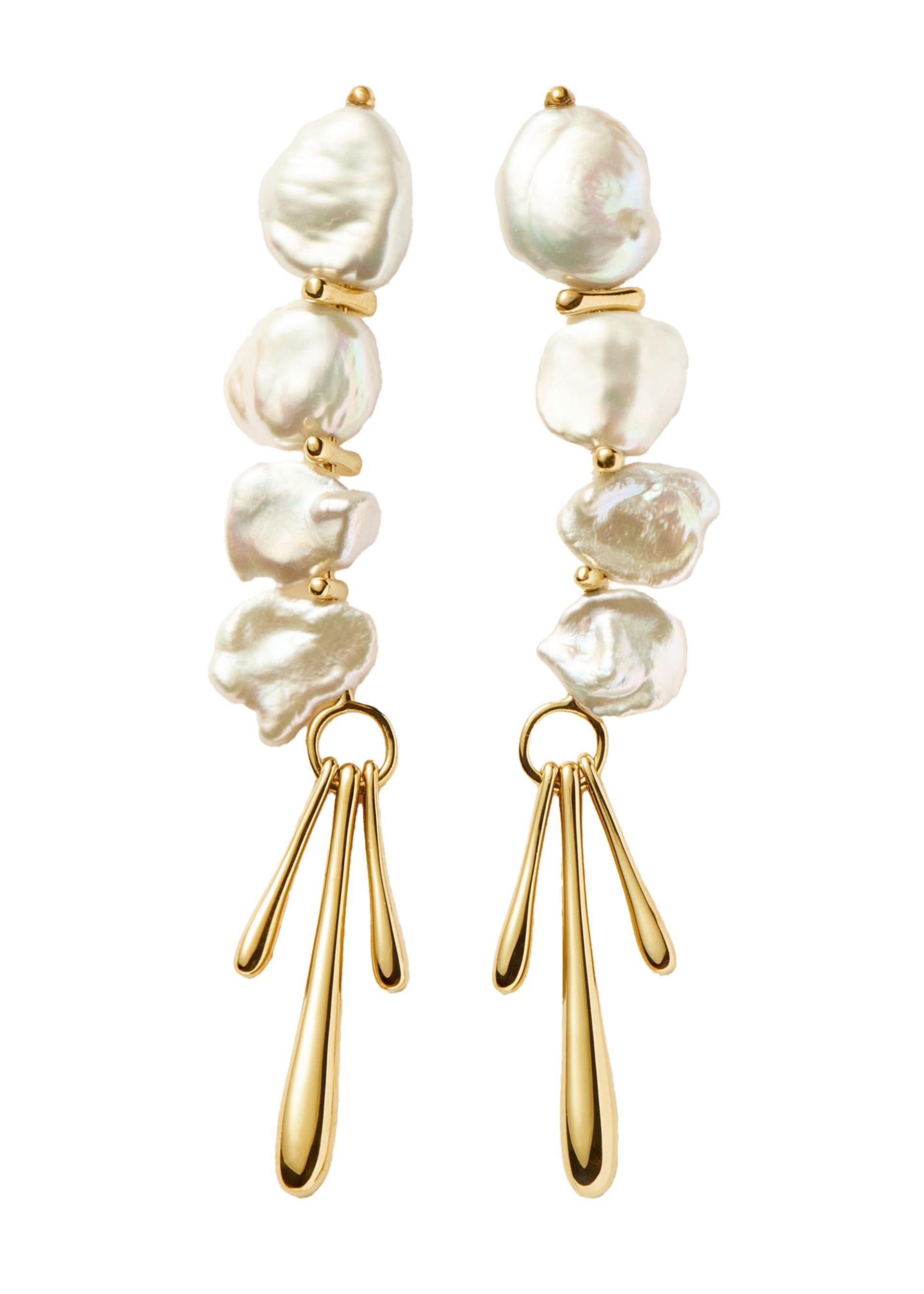 Keshi pearl drop earrings