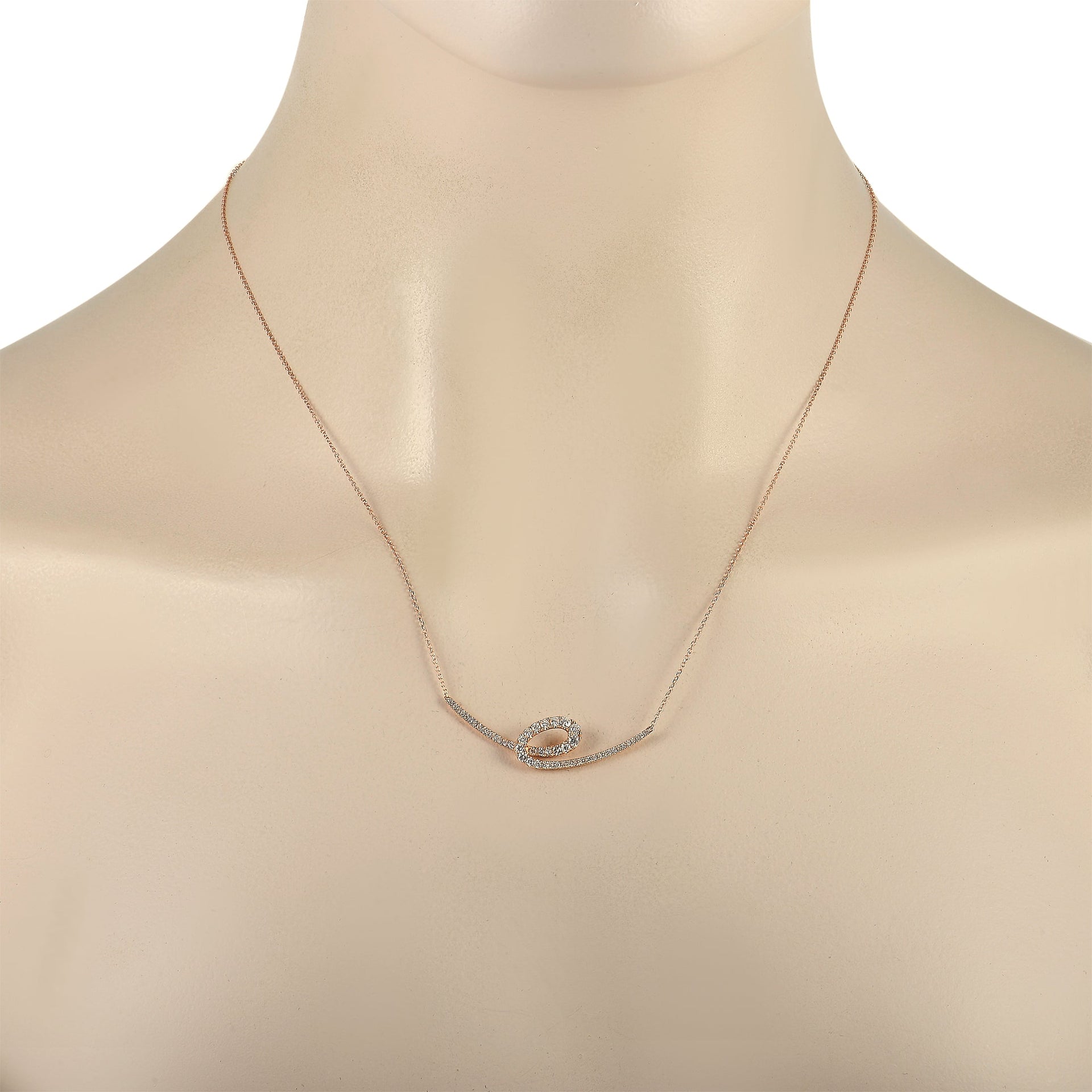 LB Exclusive 14K Rose Gold 0.48ct Diamond Necklace