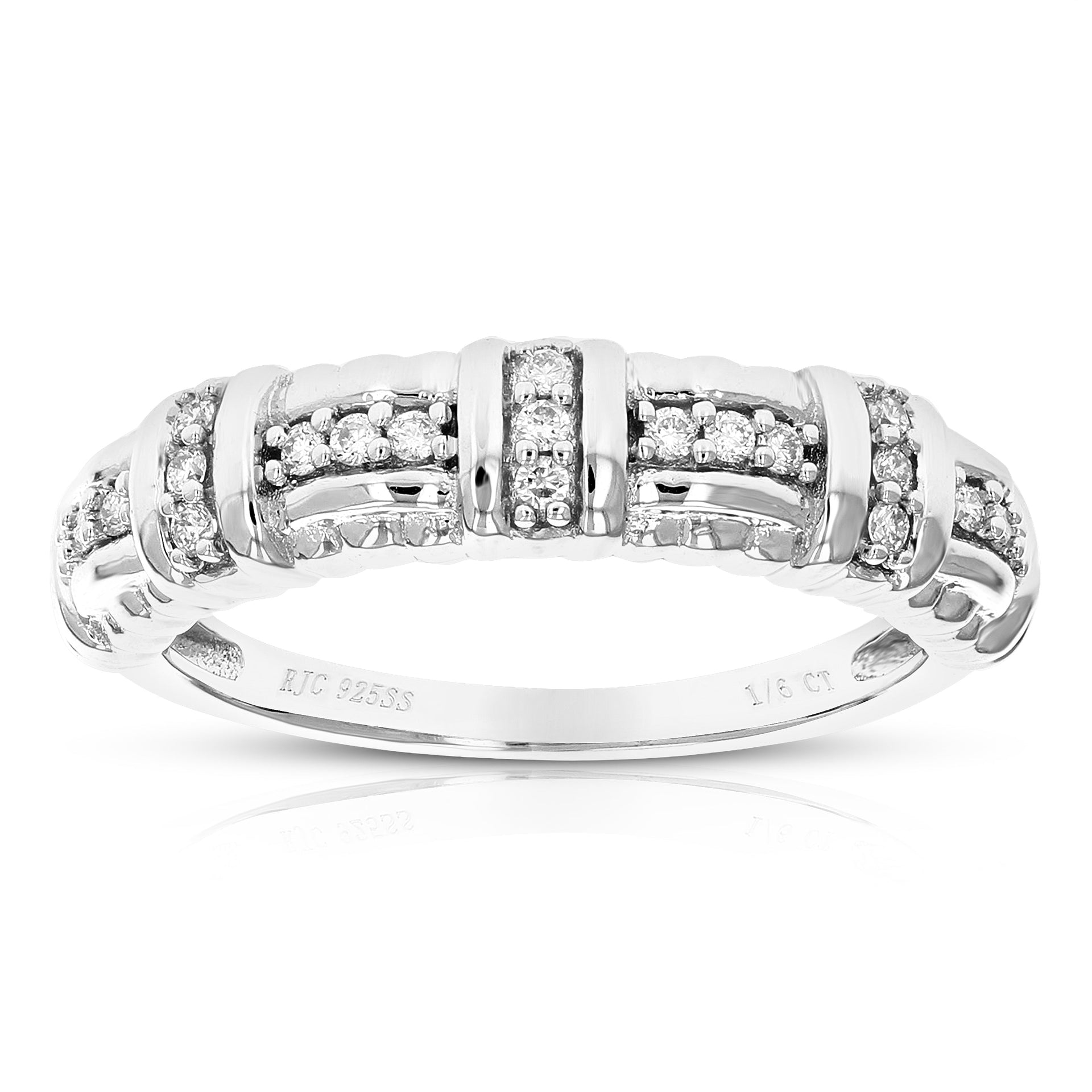 1/6 cttw Round Cut Lab Grown Diamond Engagement Ring For Women .925 Sterling Silver
