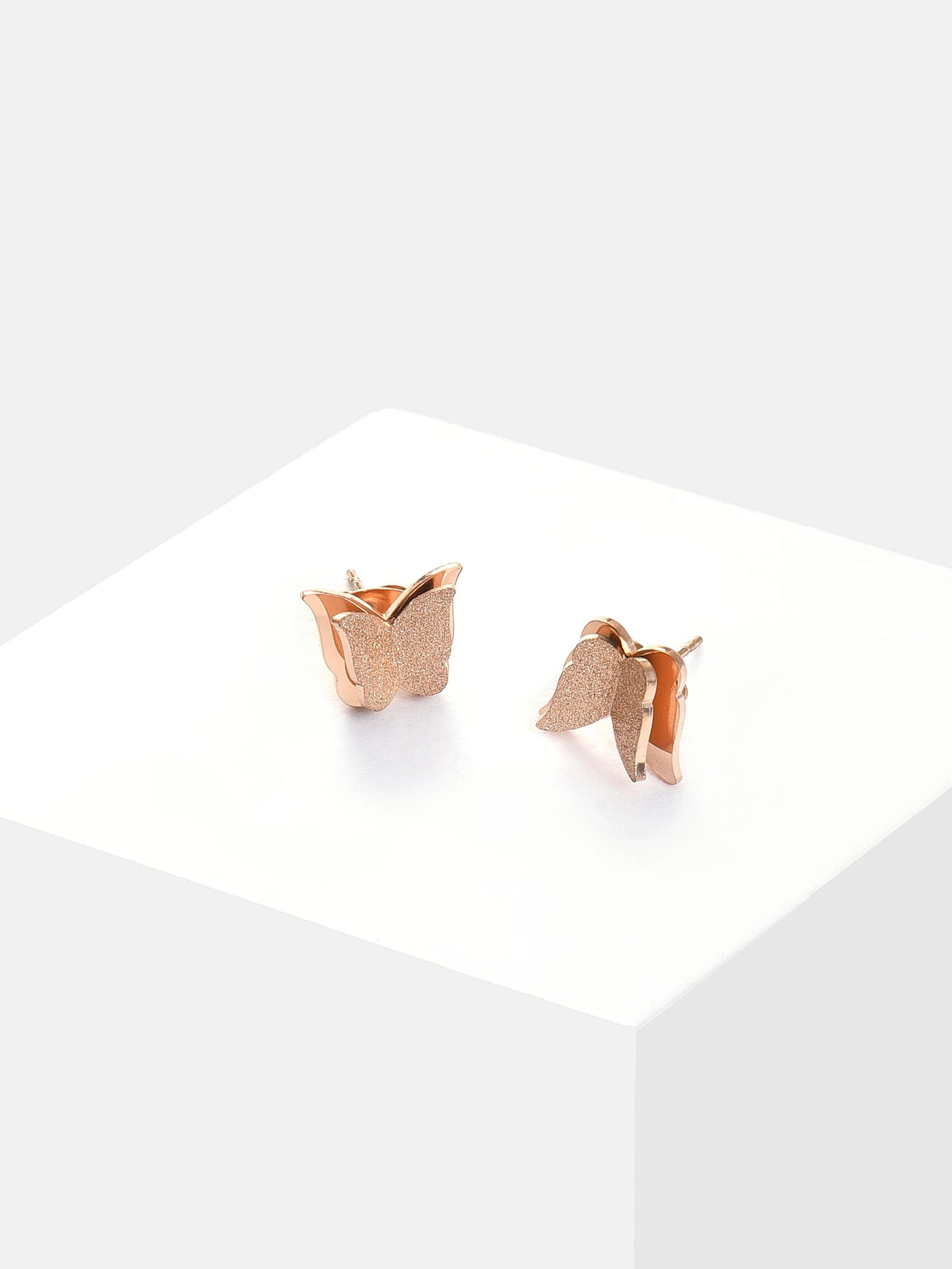Gold Plated Butterfly Studs