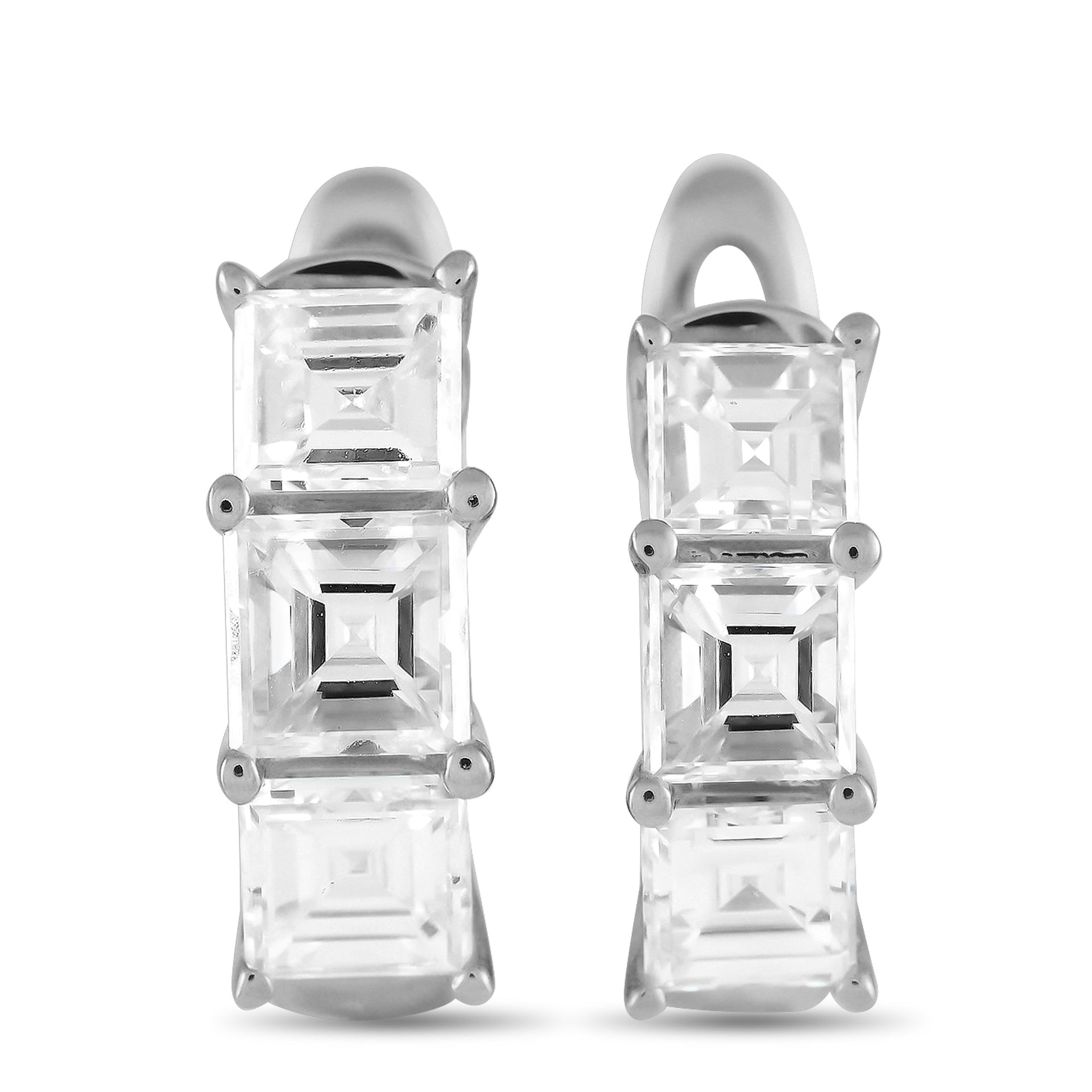 LB Exclusive 18K White Gold 1.35ct Diamond Earrings AER-19904