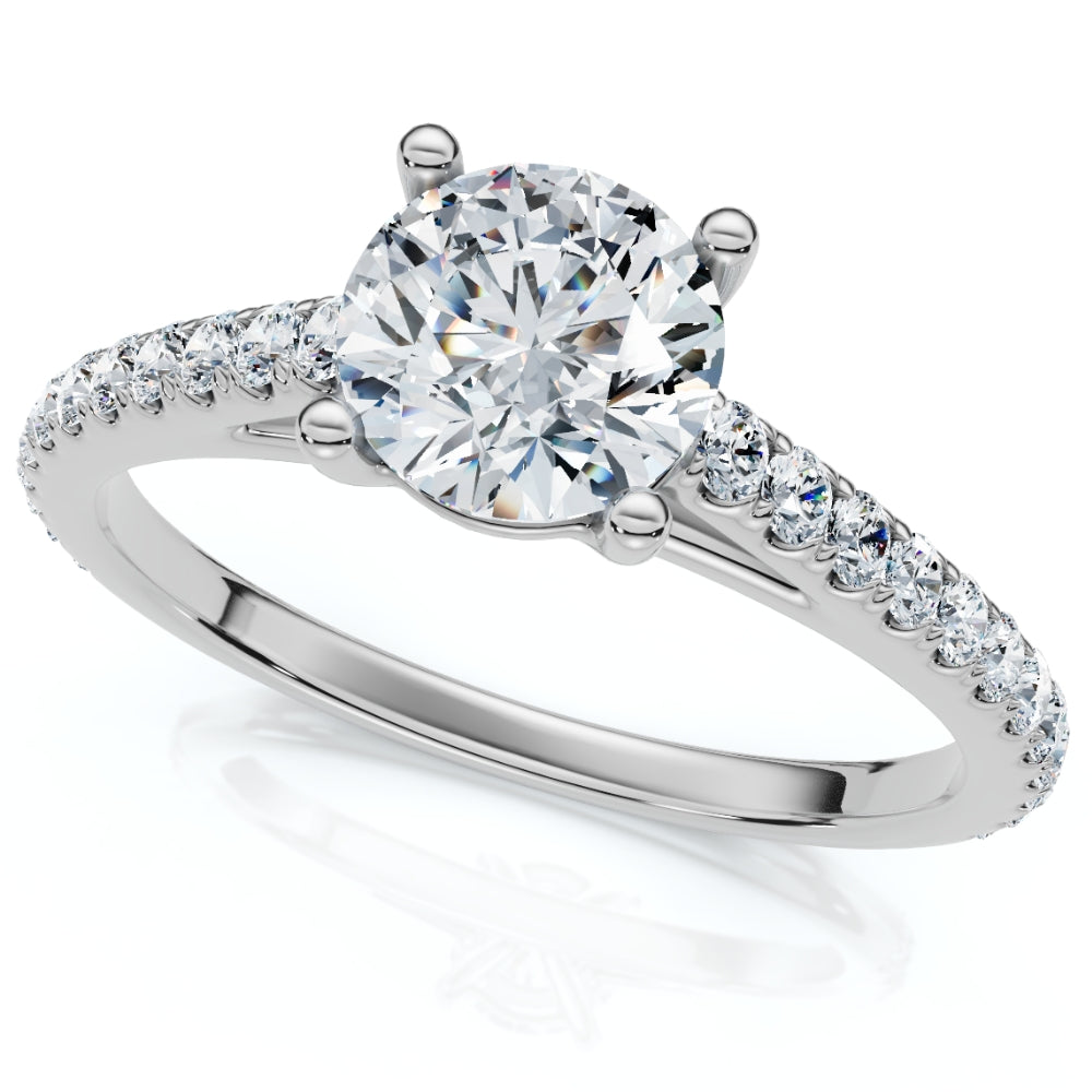 G/VS 1.30ct Diamond Engagement Ring 14k Gold Lab Grown