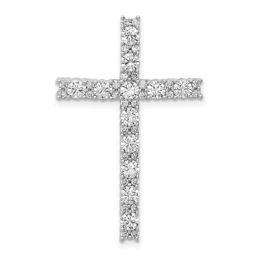 14K Gold Lab Grown Diamond Latin Cross Pendant (1ct VS G-H)