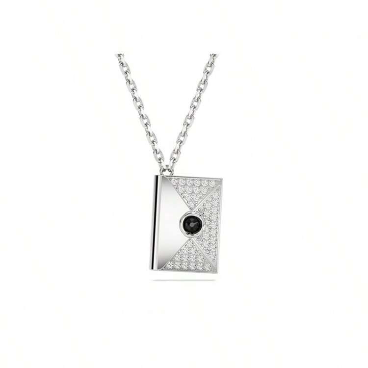Swarovski Women's Letra White Crystal Necklace