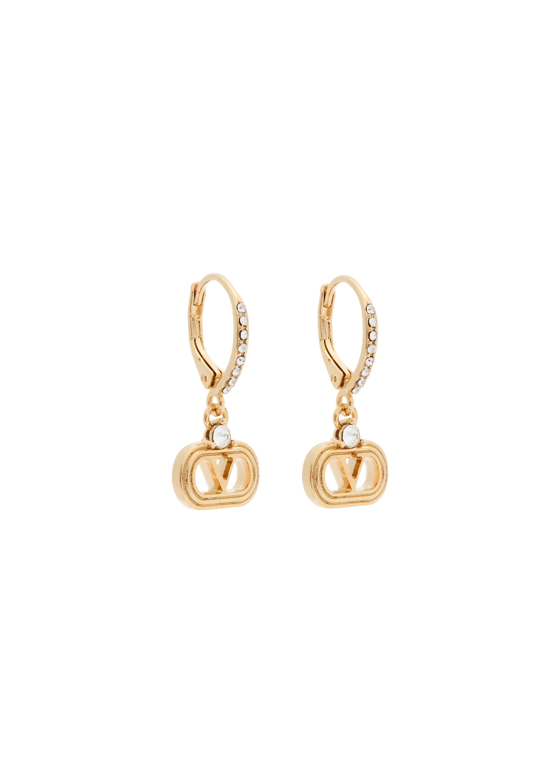 Ovalette VLogo hoop earrings