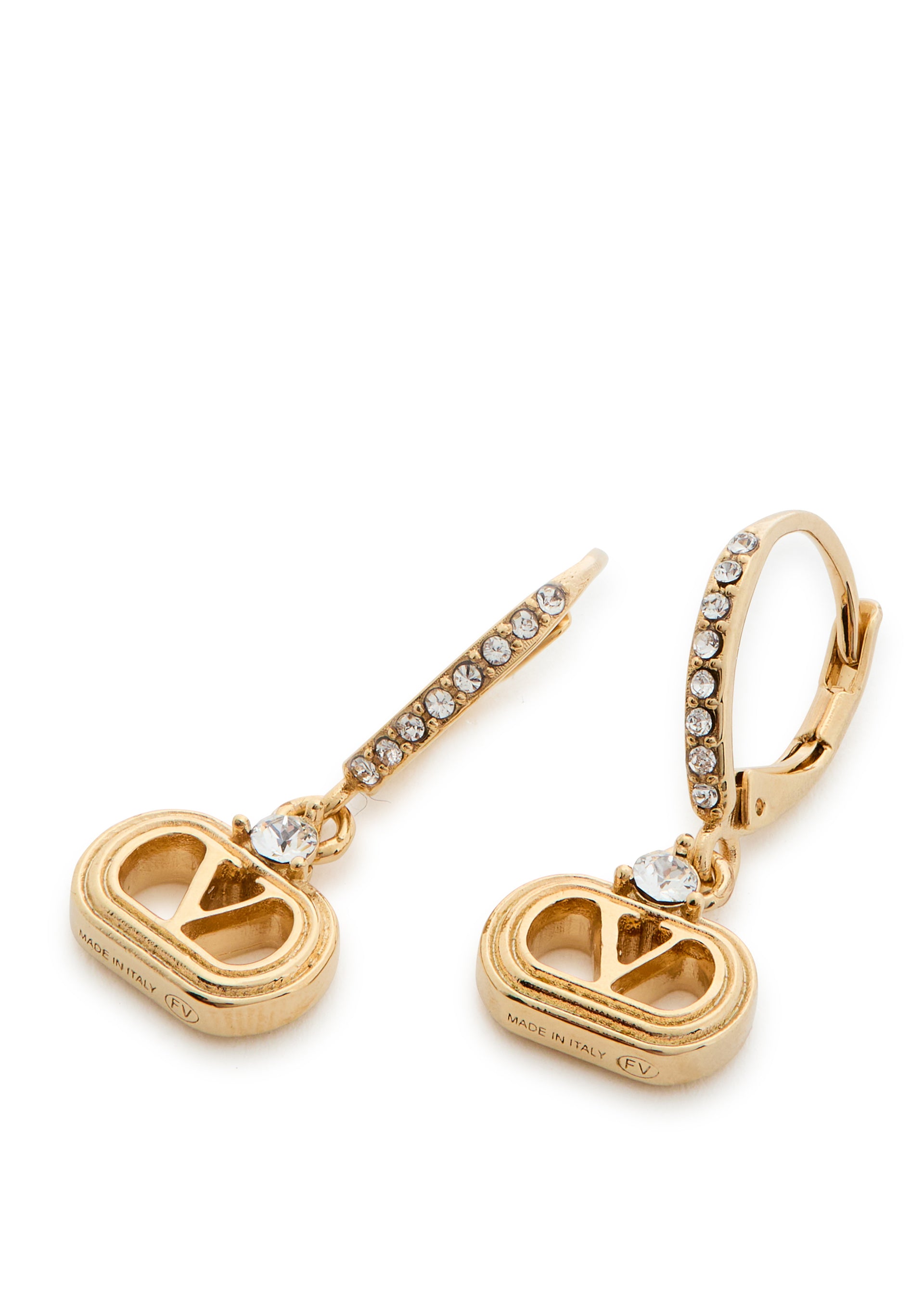 Ovalette VLogo hoop earrings