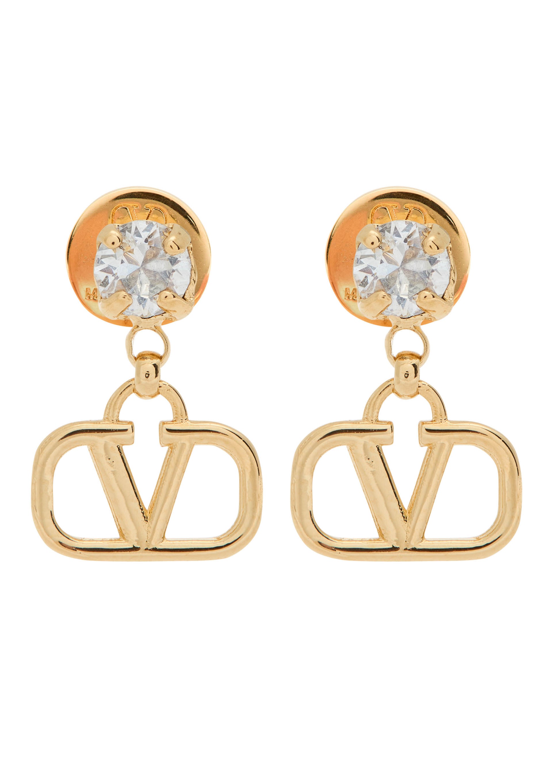 VLogo drop earrings