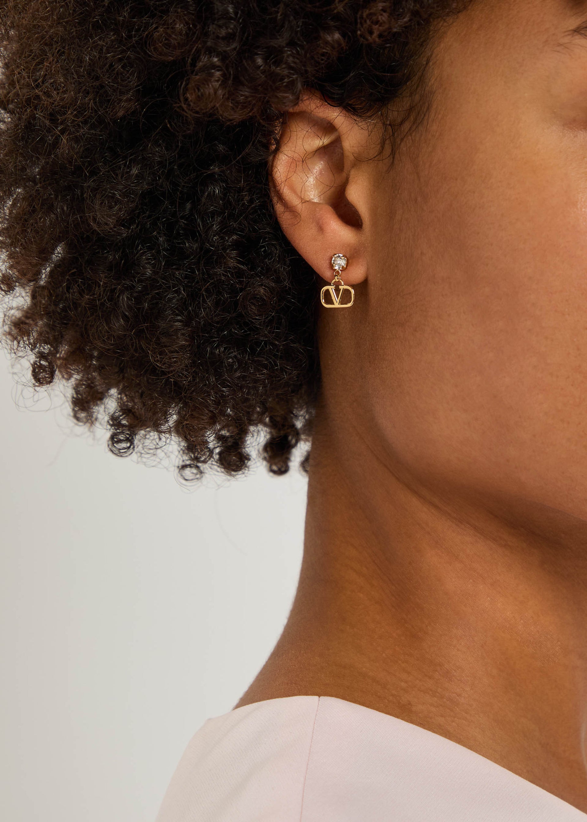 VLogo drop earrings