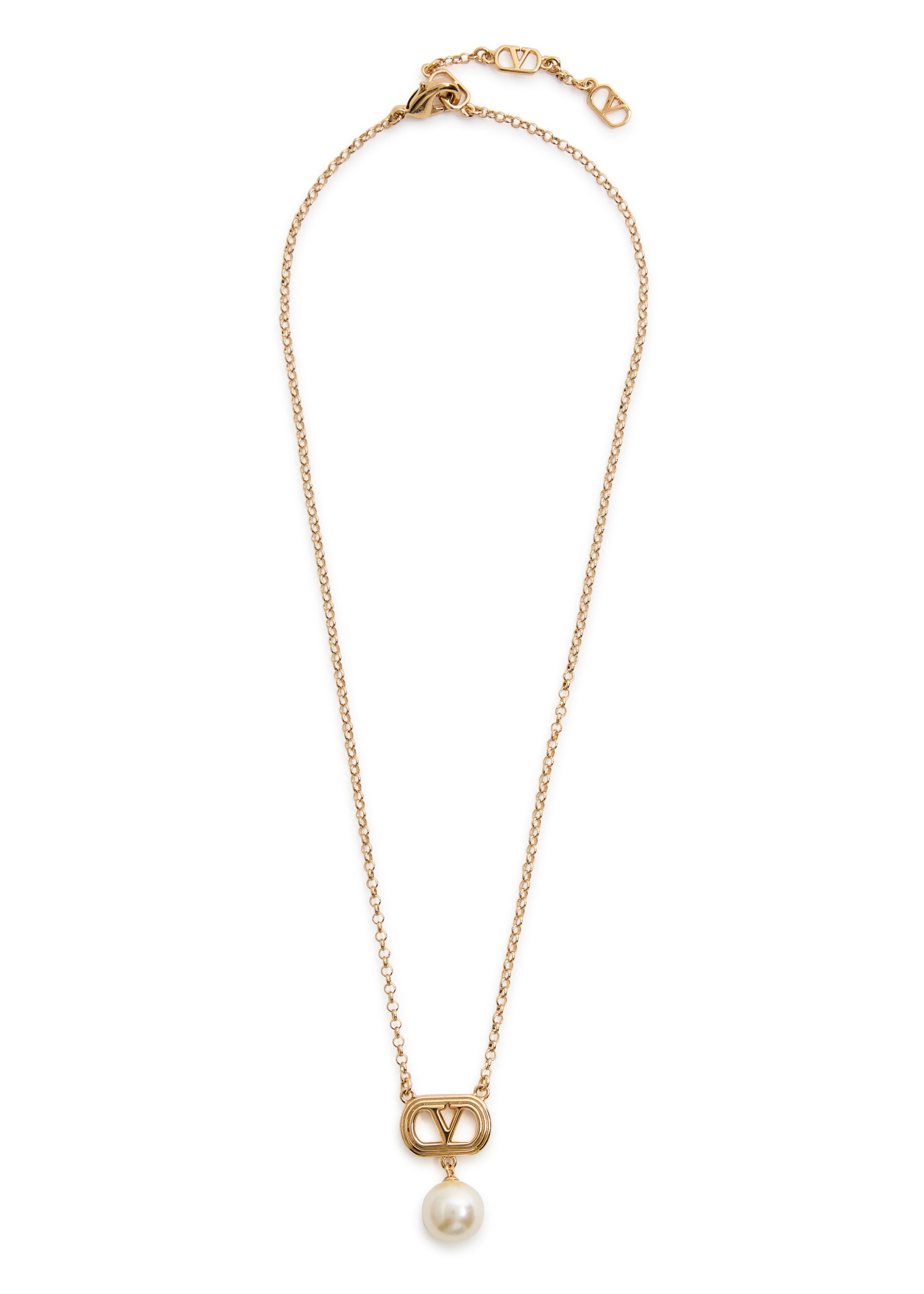 Ovalette VLogo necklace