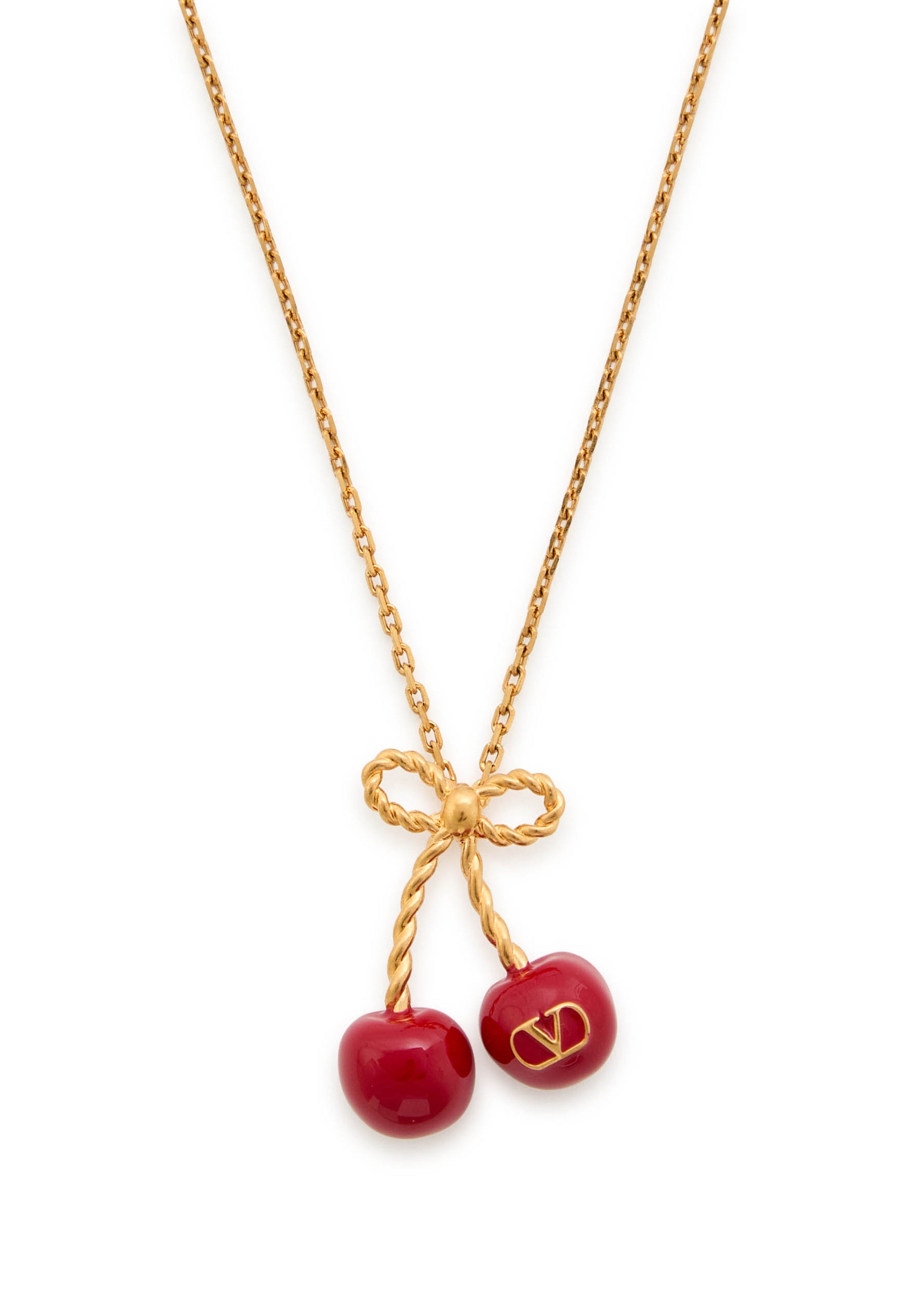 Cherry VLogo necklace