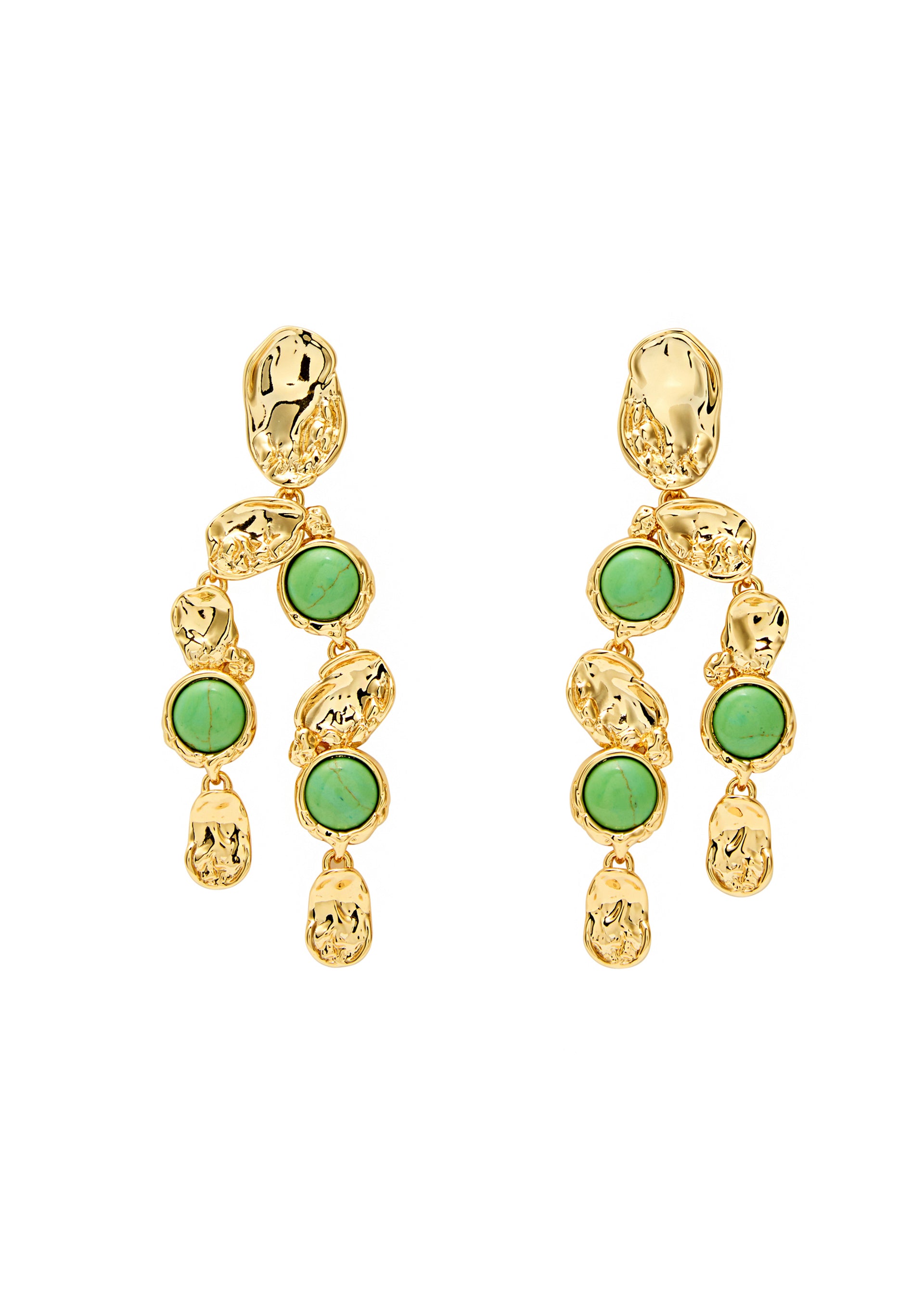 Brut 14kt gold-plated drop earrings