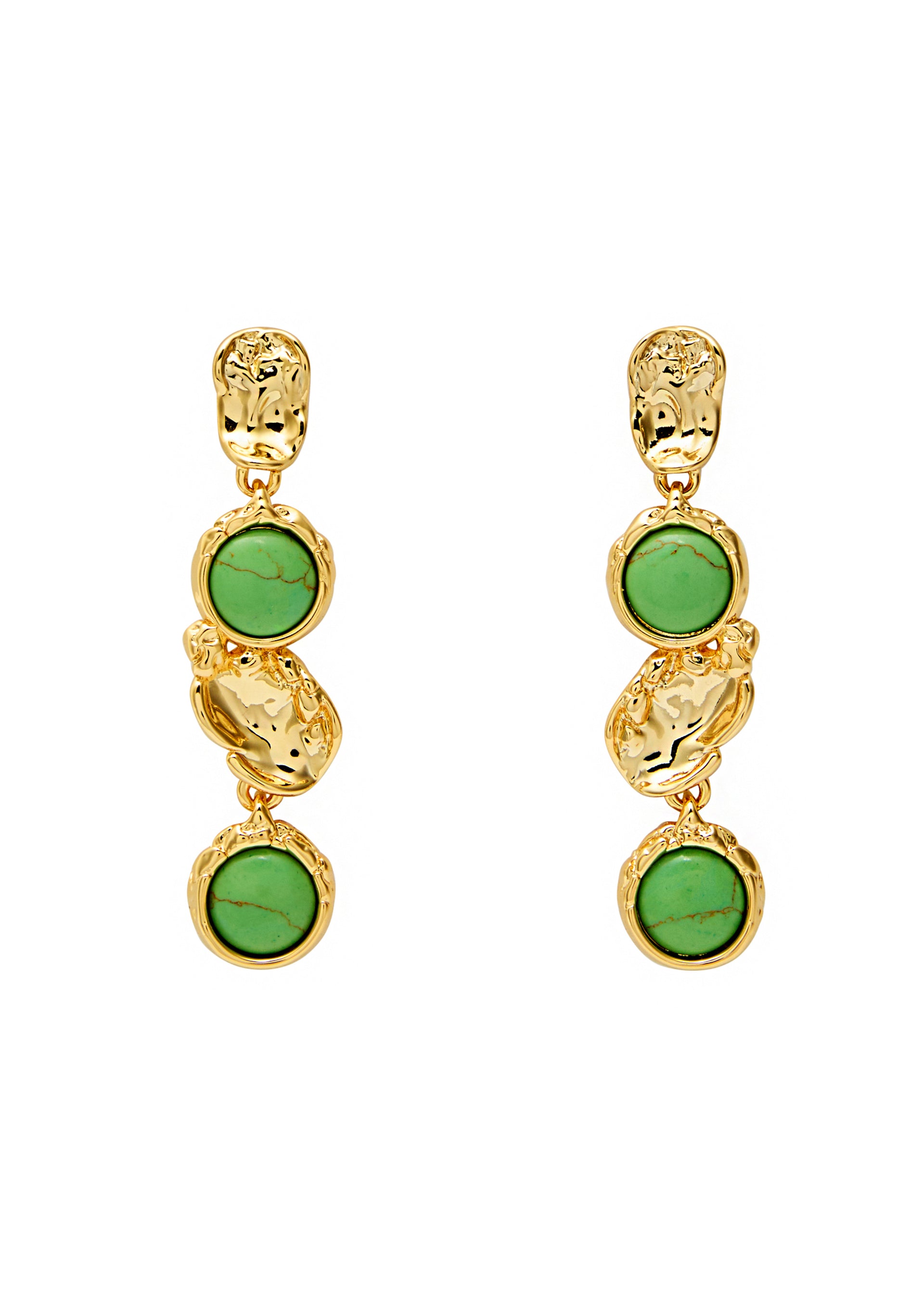 Brut 14kt gold-plated drop earrings