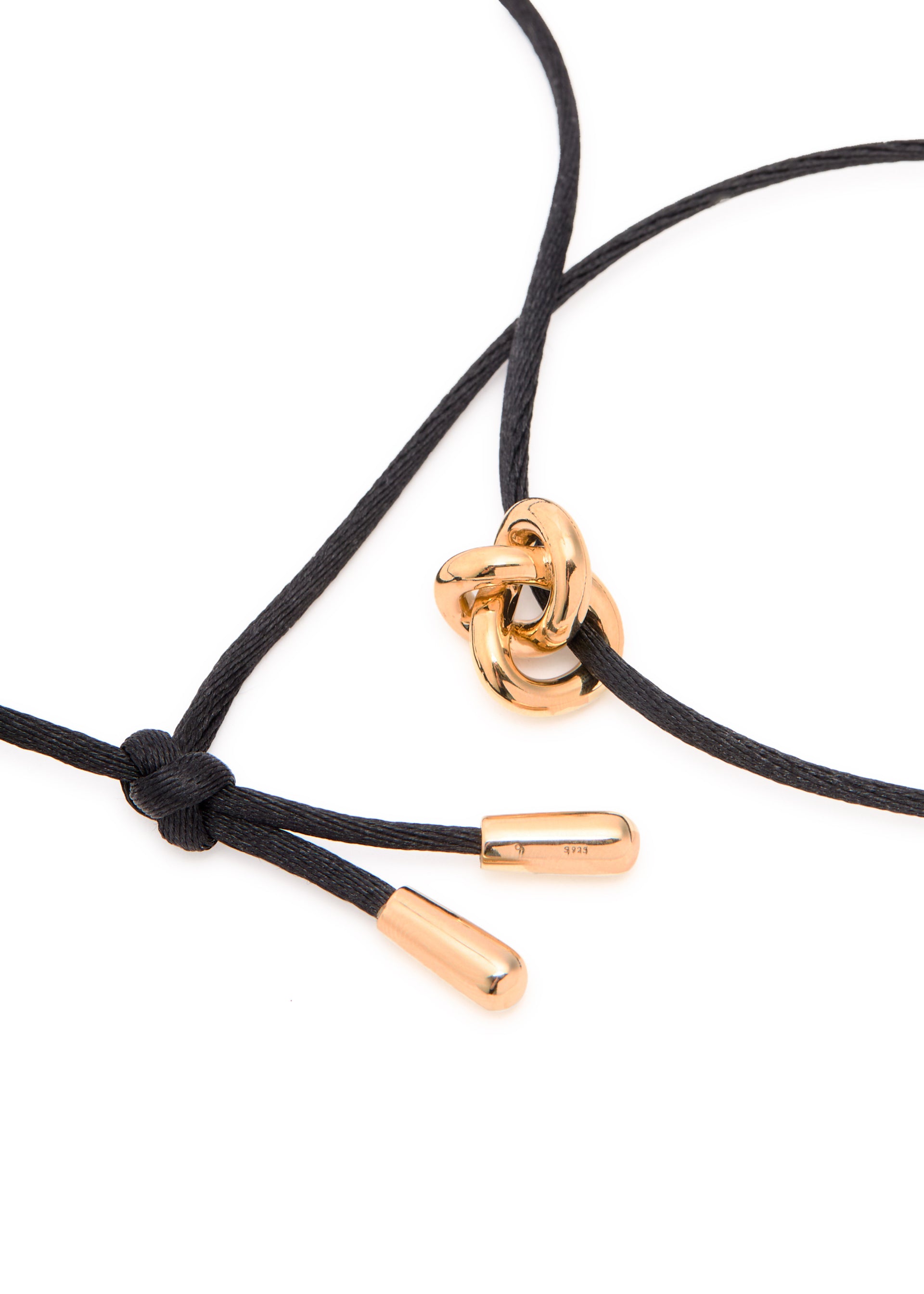 Knot 14kt gold vermeil cord necklace