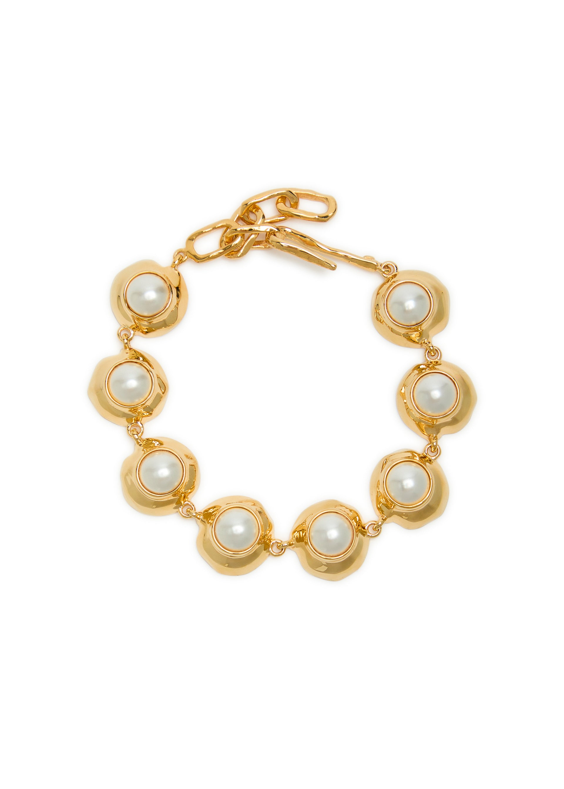 Statement Orbs 18kt gold-plated bracelet
