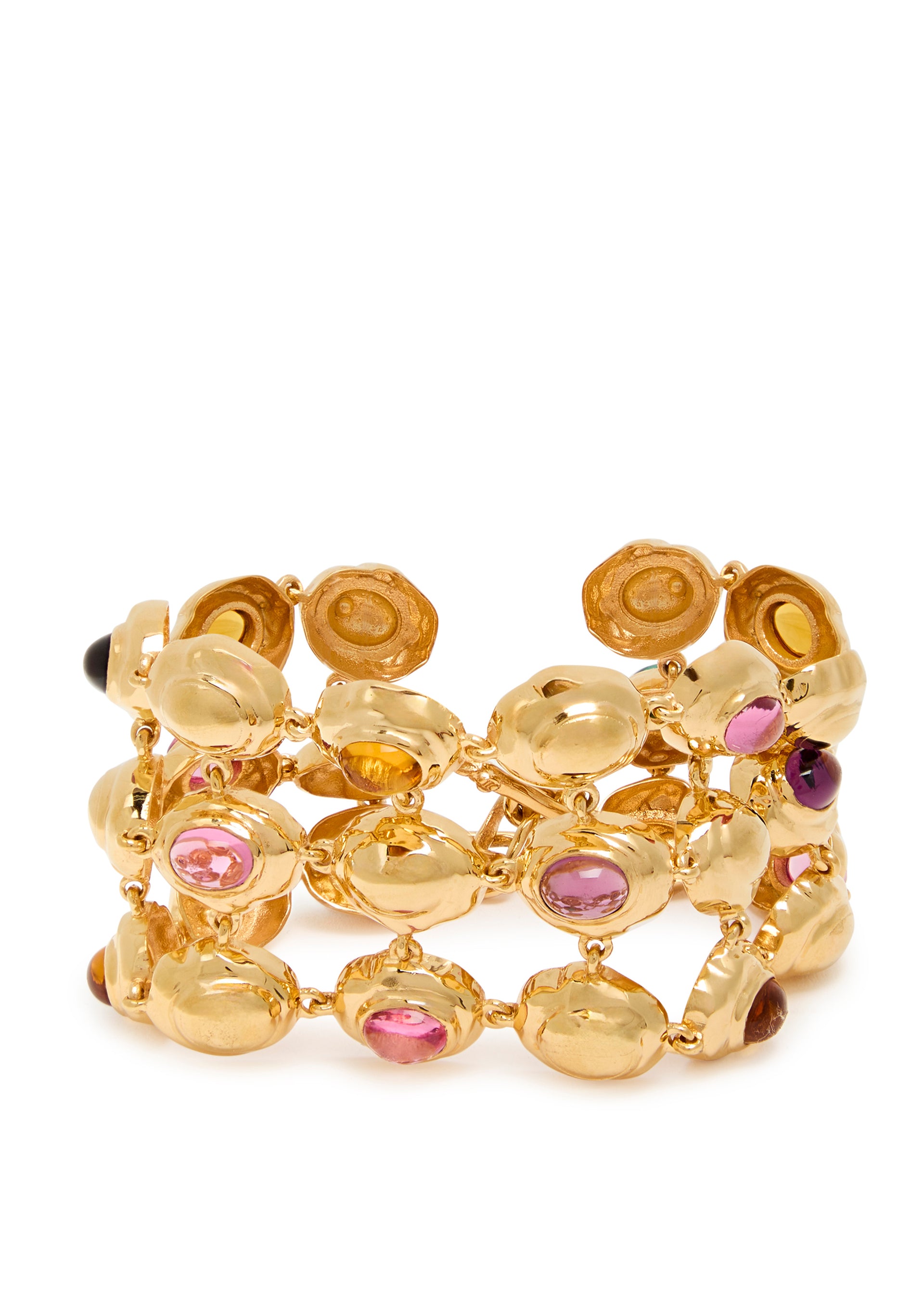 Statement 18kt gold-plated bracelet