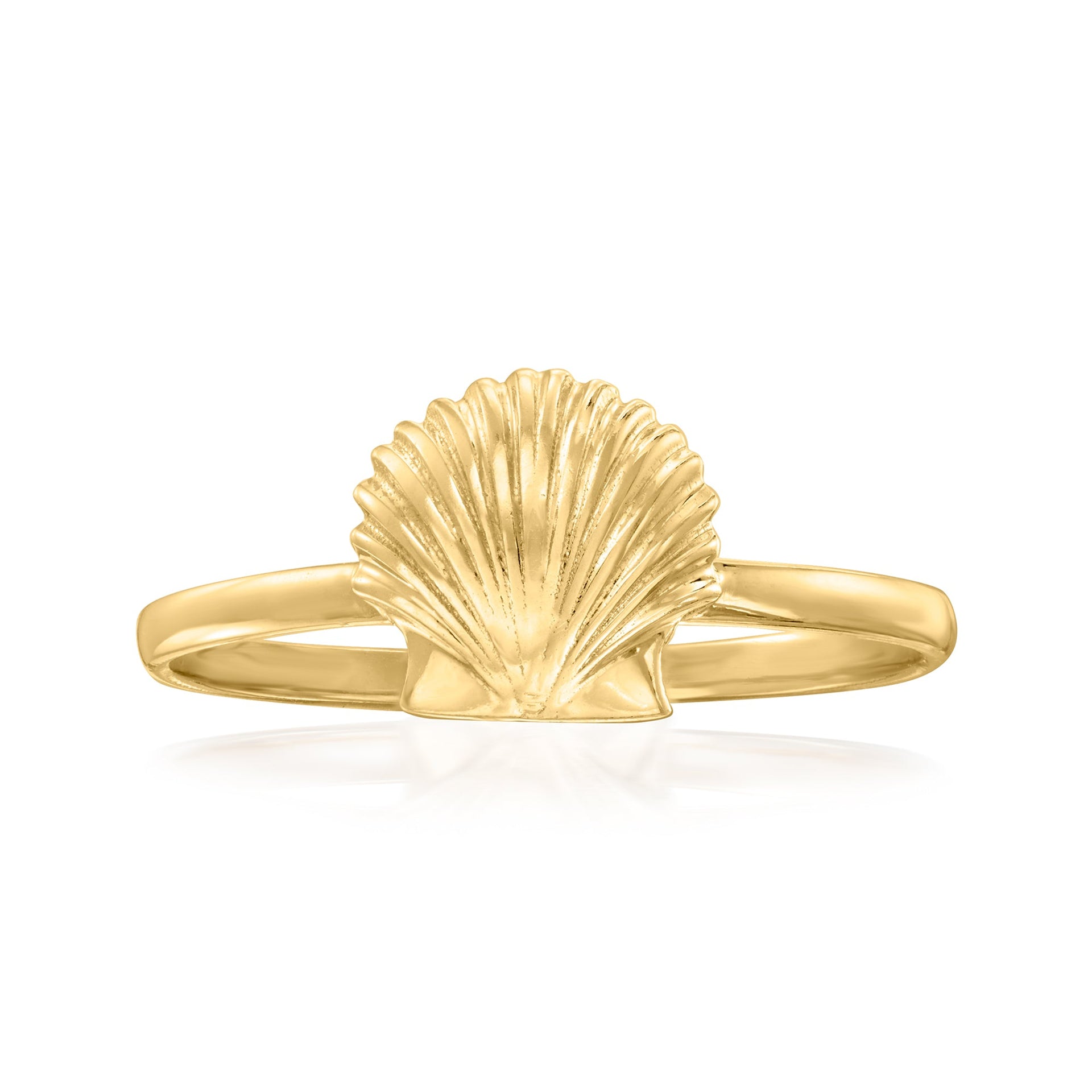 10kt Yellow Gold Scallop Seashell Ring
