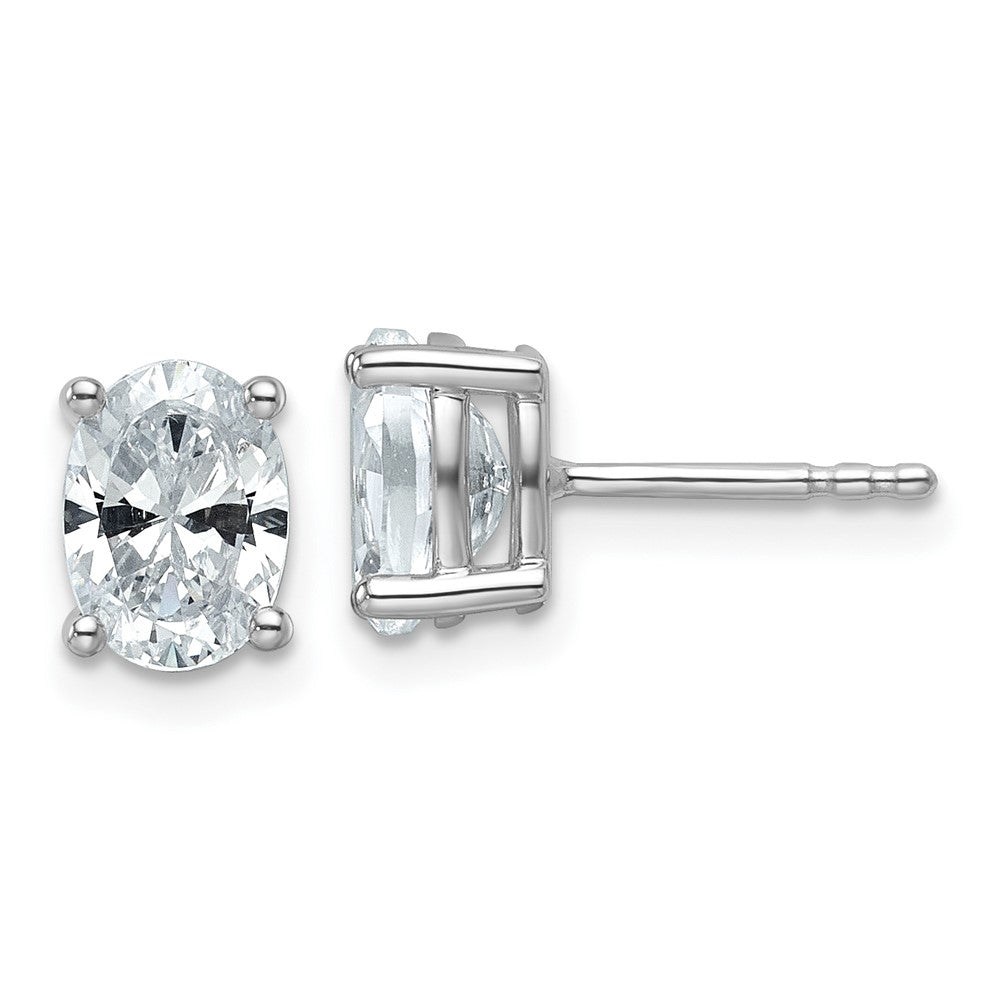 14k White Gold 1.5 CT Lab Grown Diamond Stud Earrings VS Clarity D-E Color