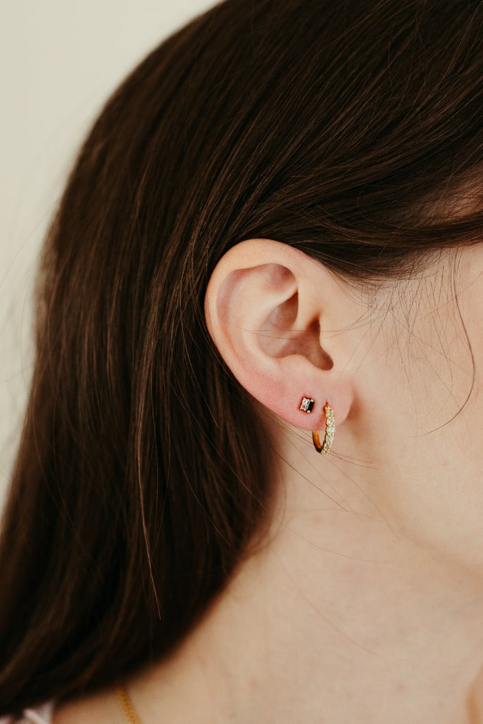 Karma Hoop Earrings - Peridot