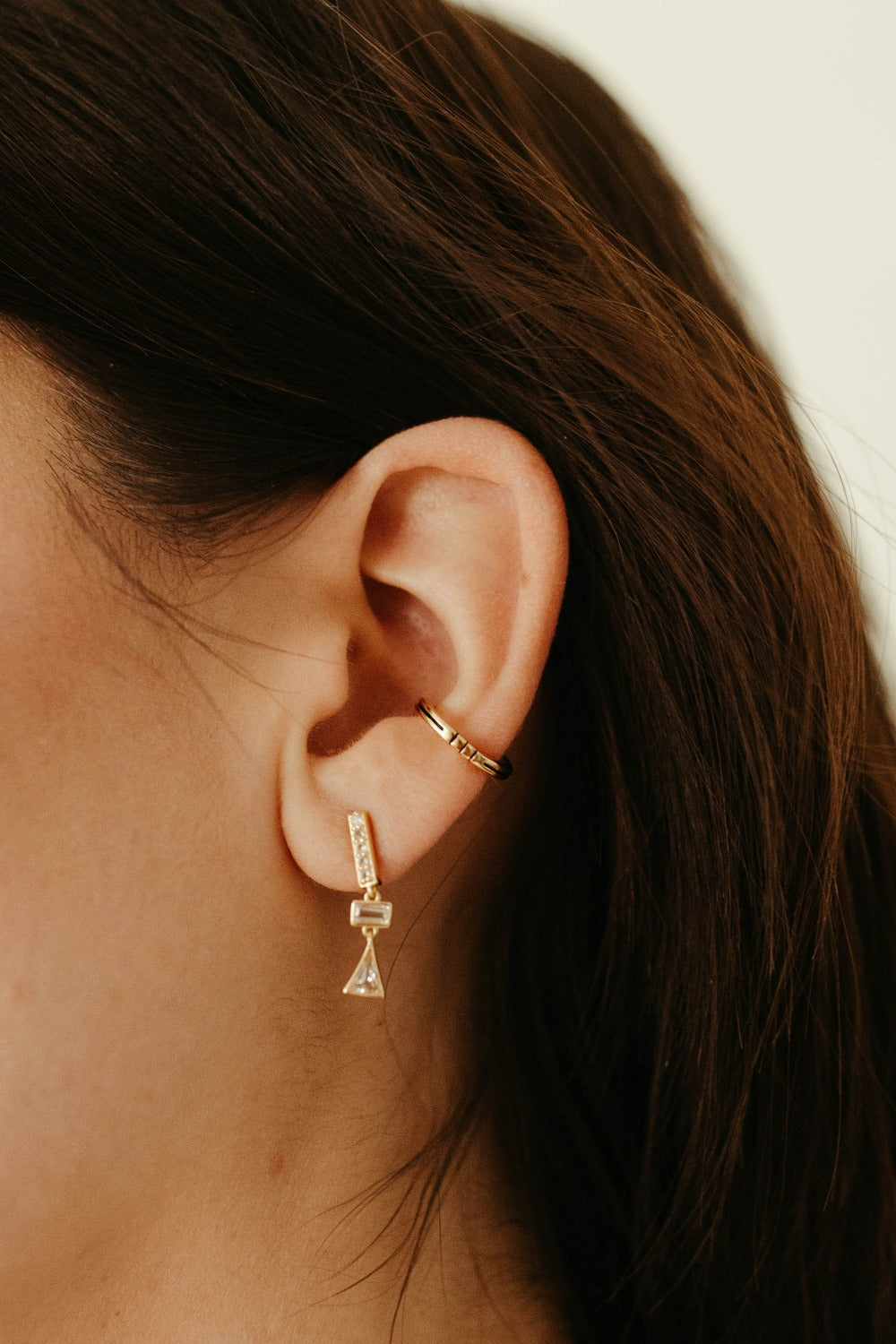Double Down Ear Cuff - Gold