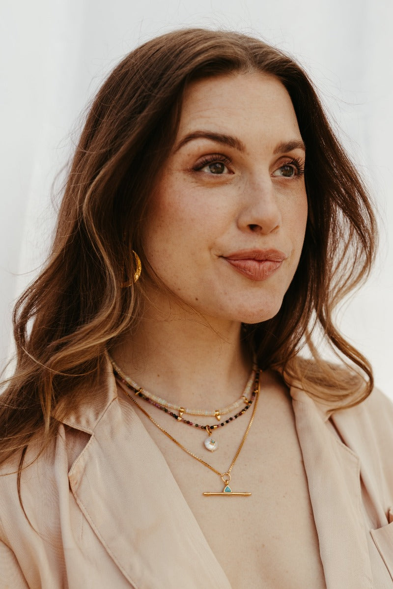 5 O'Clock Necklace - Gold