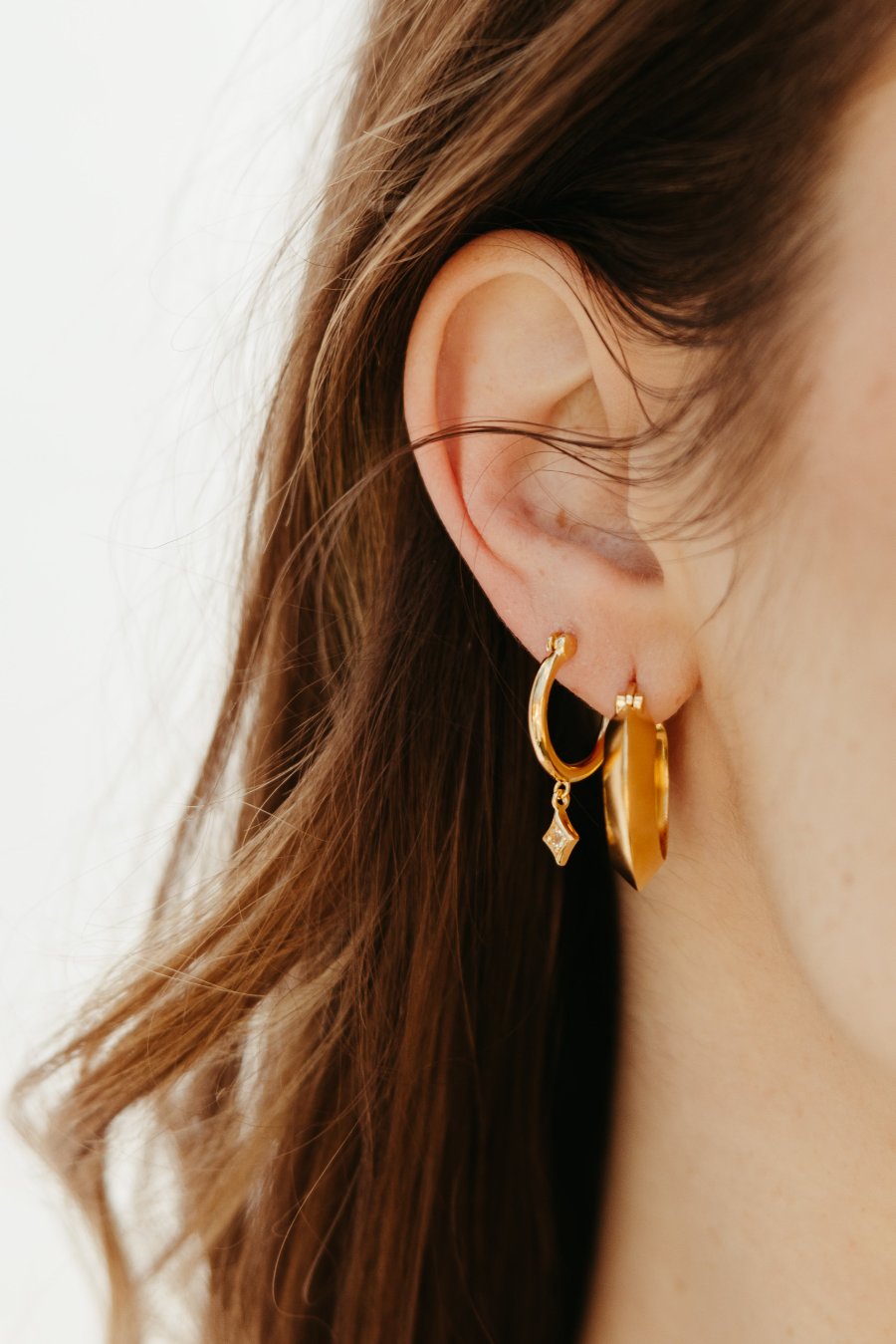 Mile High Hoop Earrings - Gold