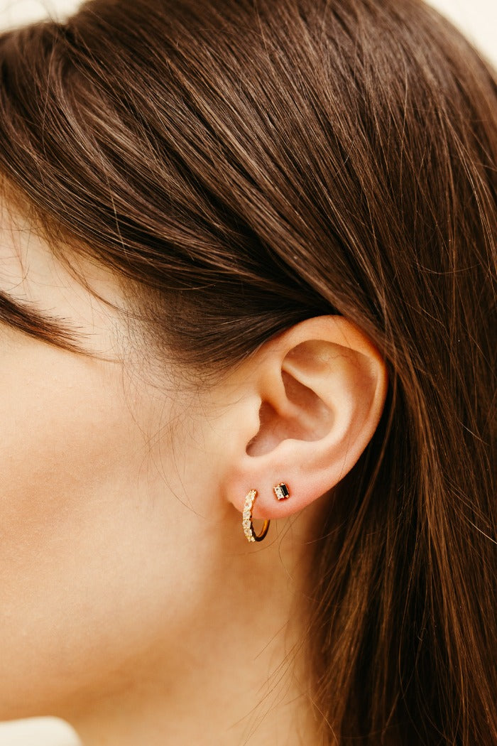 After Hours Earrings - Black Spinel