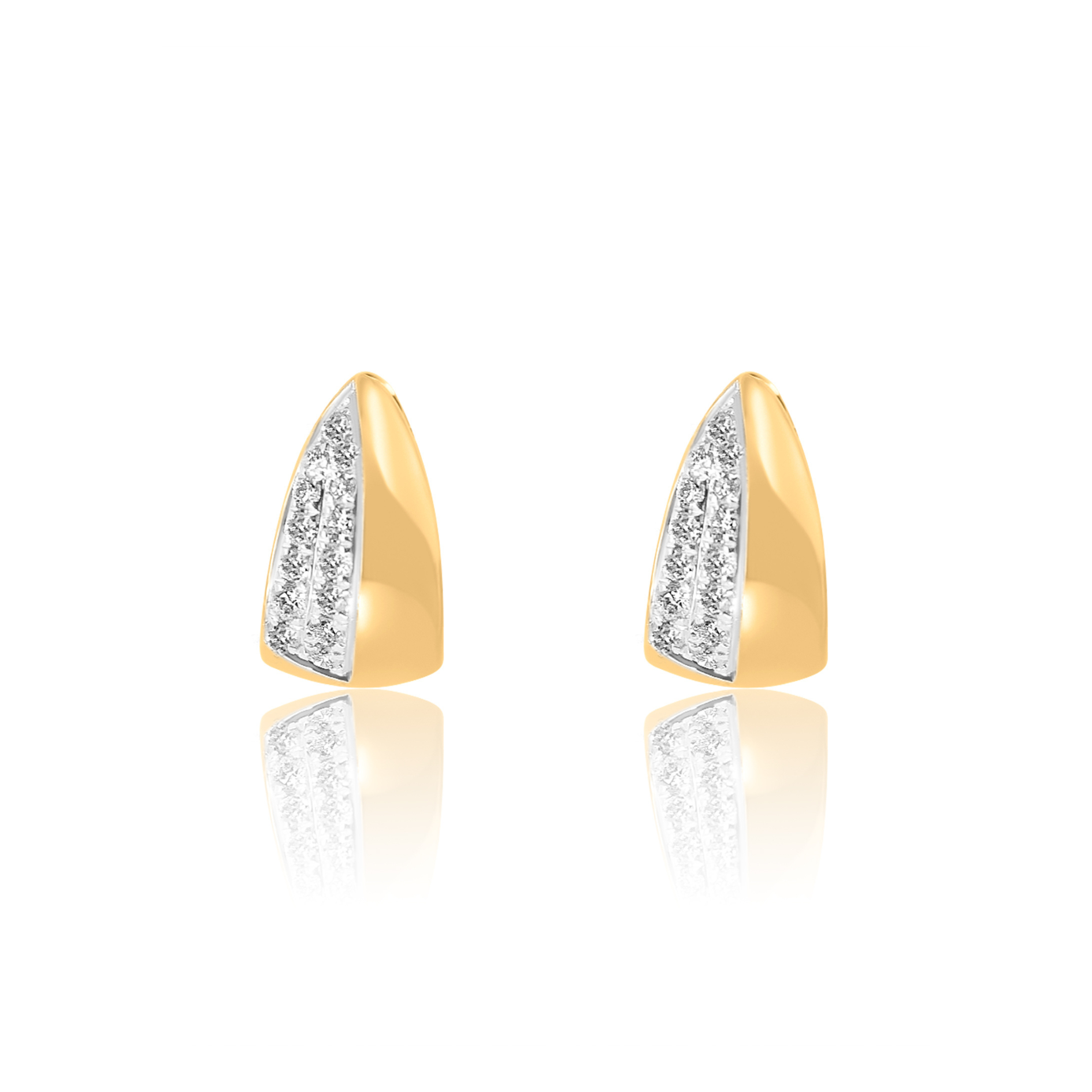 Gold Half and Diamond Half Hoop