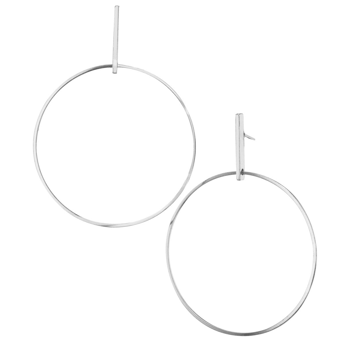 14K Rhodiumplated 3' Drop Earring