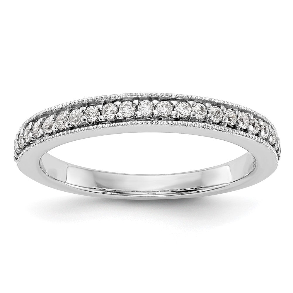 14k White Gold Lab Grown Diamond Wedding Band Ring 1/4ct Clarity- VS Color- D-E