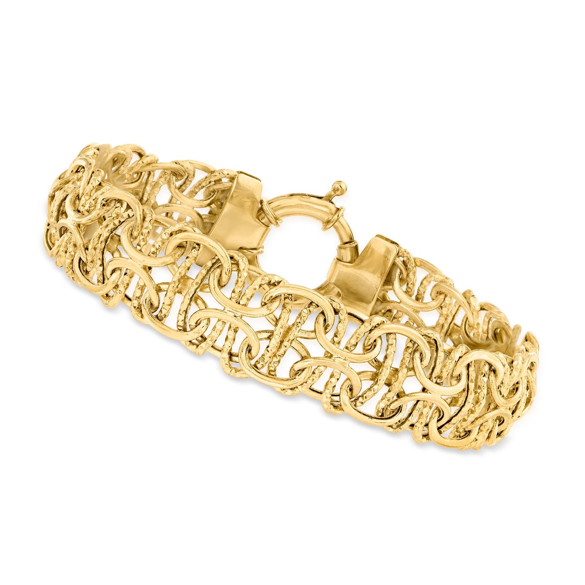 10kt Yellow Gold Interlocking Link Bracelet