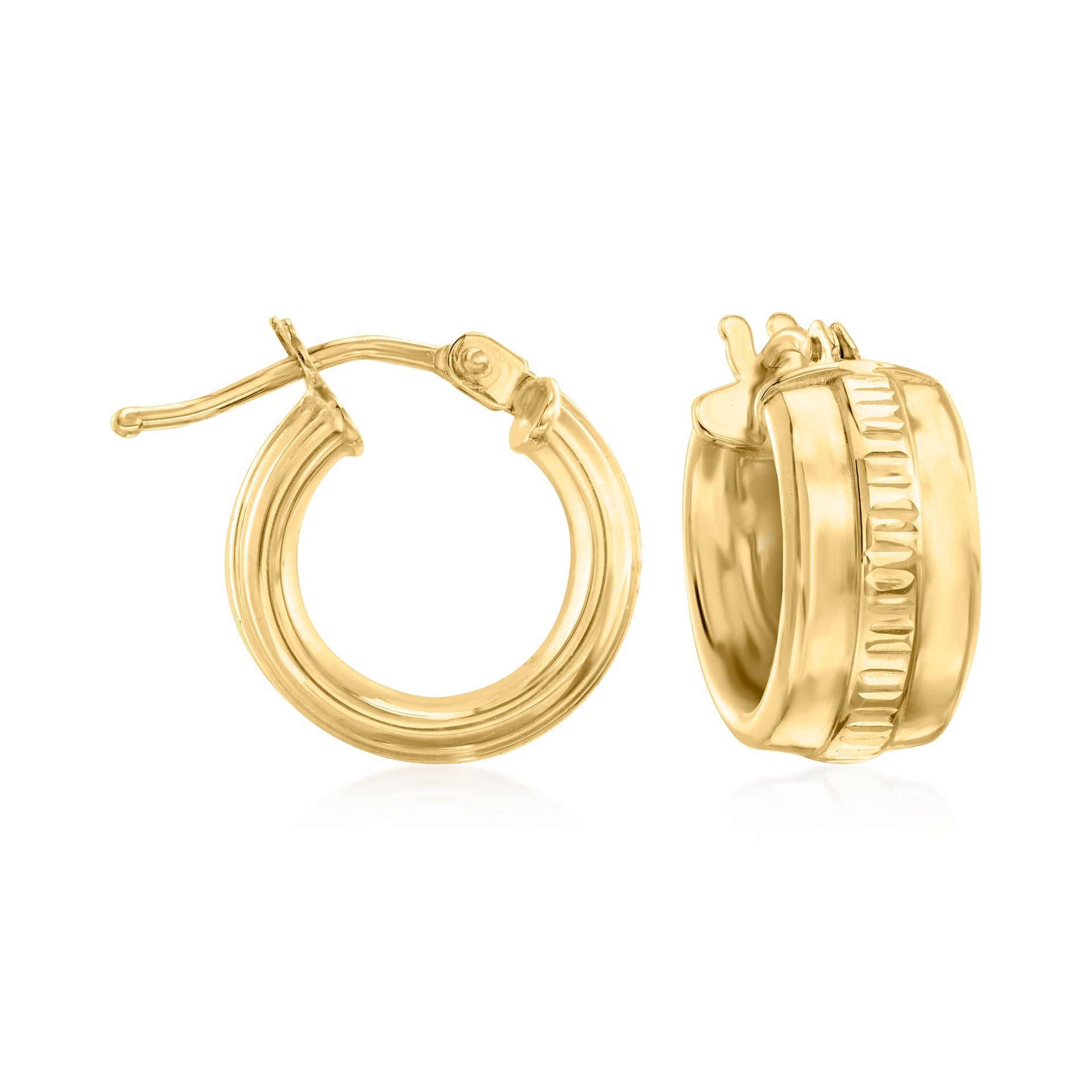 Italian 10kt Yellow Gold Huggie Hoop Earrings