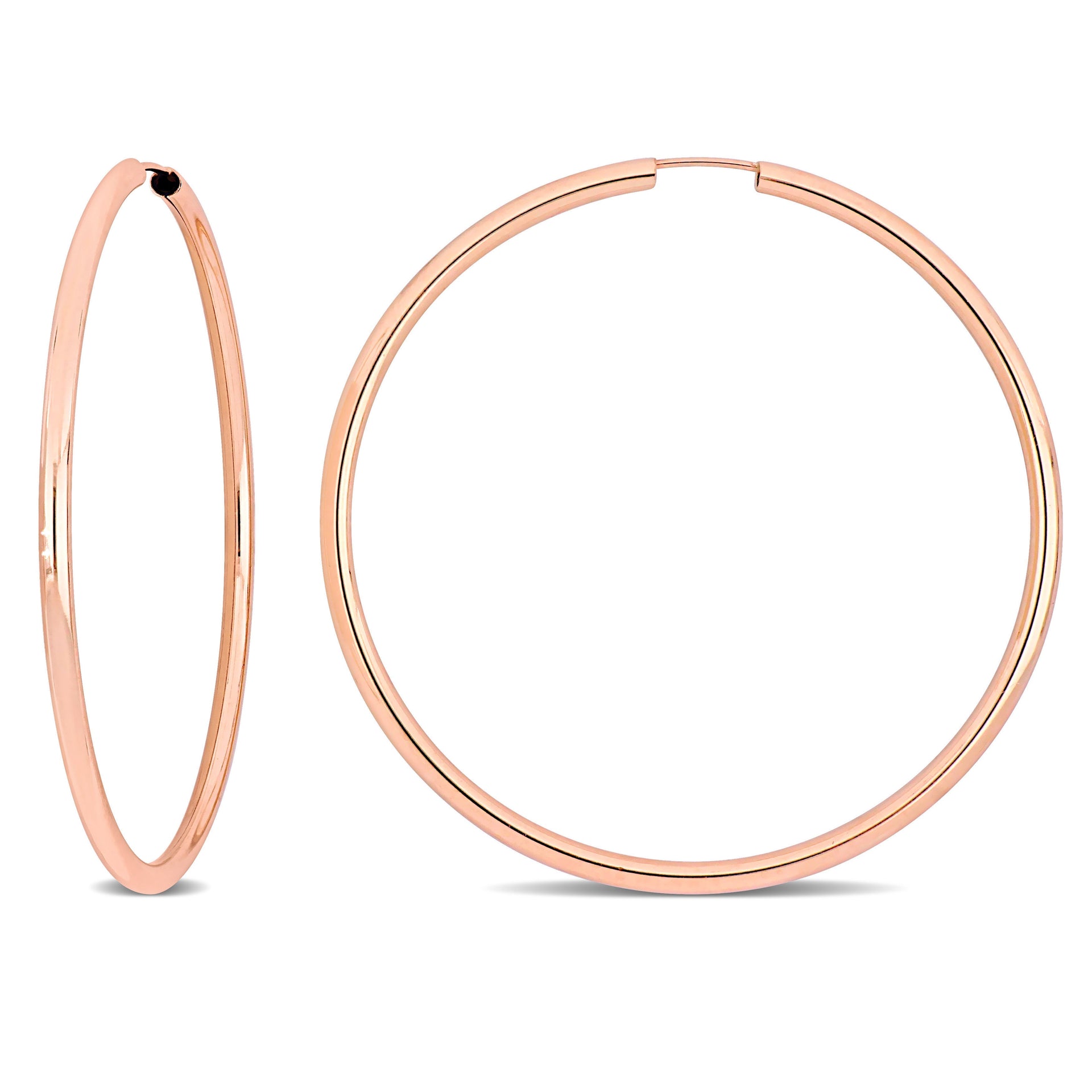 Mimi & Max 50mm Hoop Earrings in 14k Rose Gold