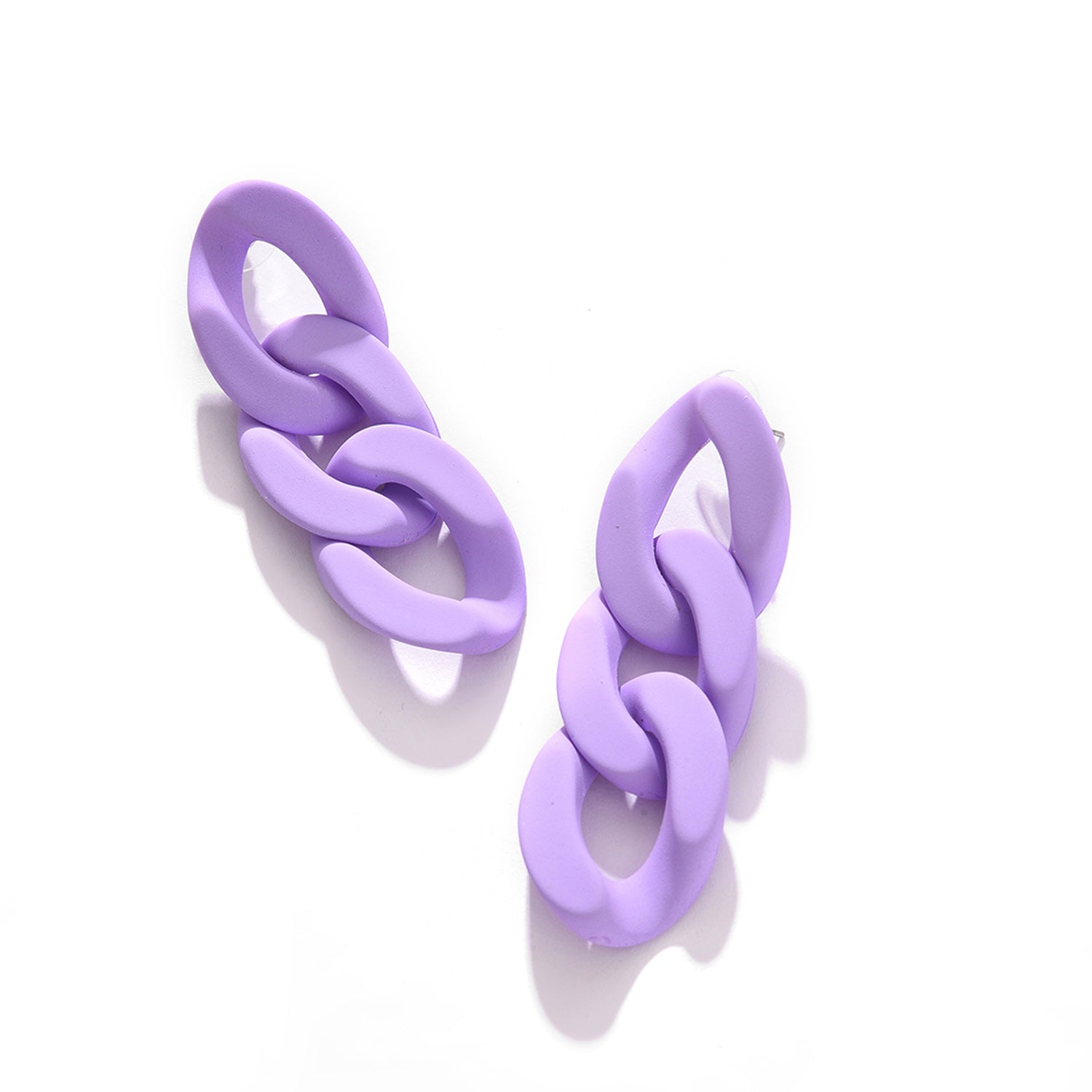 Purple Color Gold Plated Designer Drop Earring For Women's