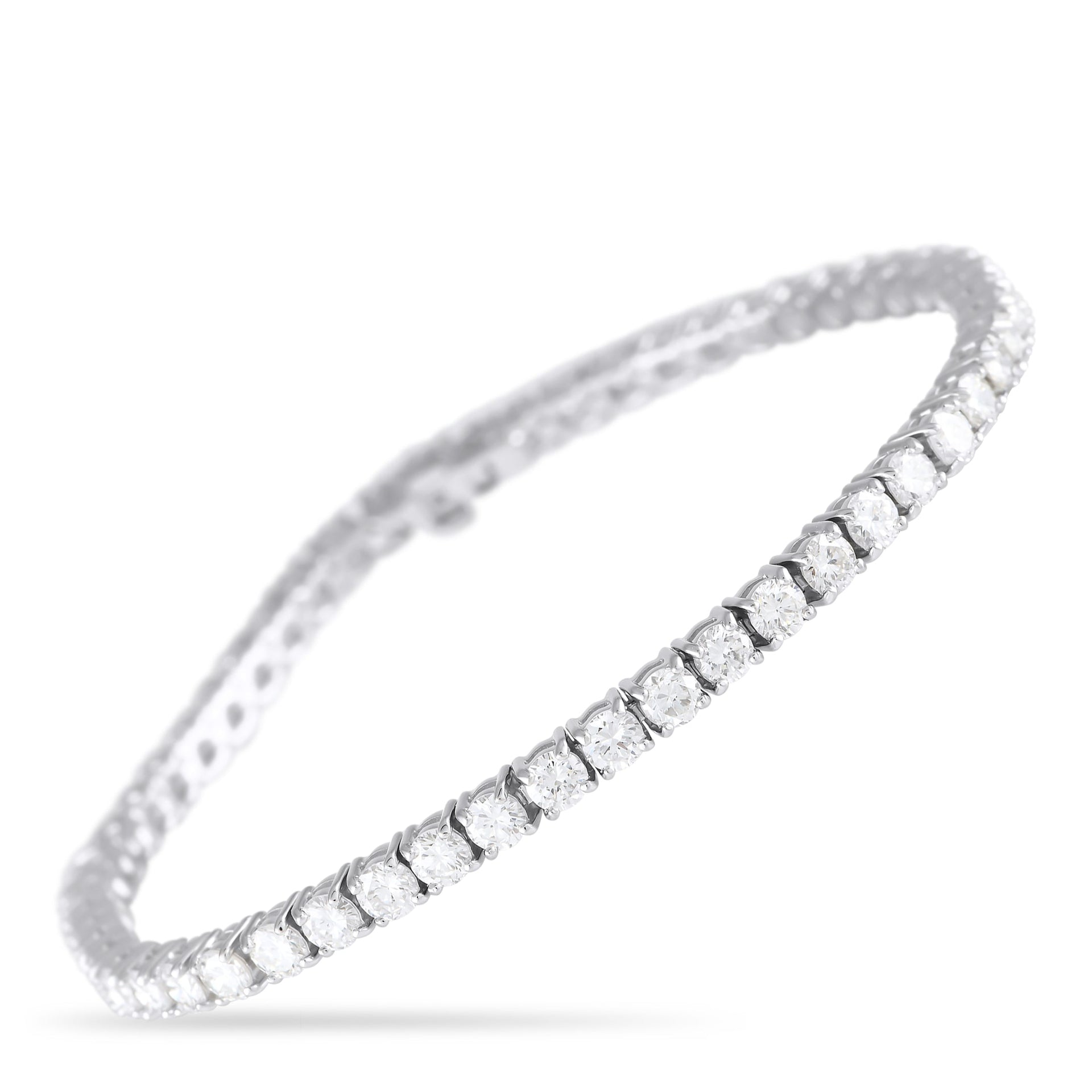 LB Exclusive 14K White Gold 6.82ct Diamond Tennis Bracelet MF10-122624 MF22-122624