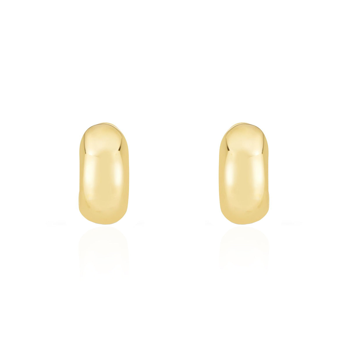 Chunky Gold C-hoop Earrings