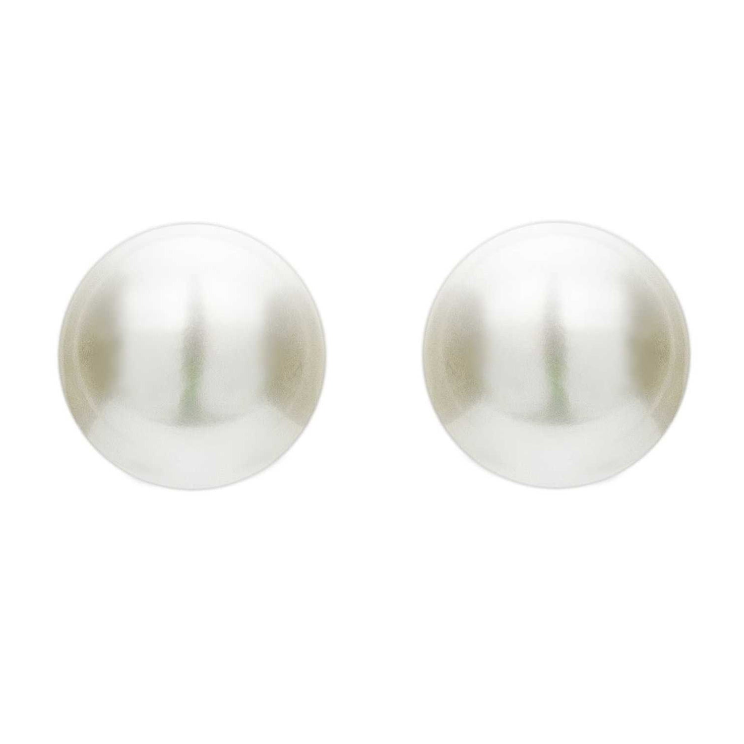 Ga Sterling Silver Faux Pearl Studs