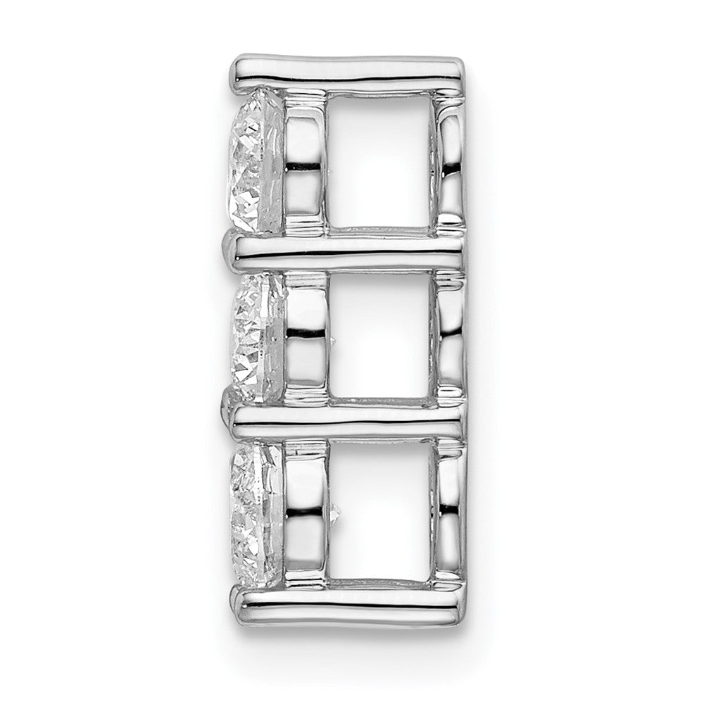 14K White Gold Lab Grown Diamond 3-stone Pendant (0.75ct VS G-H)