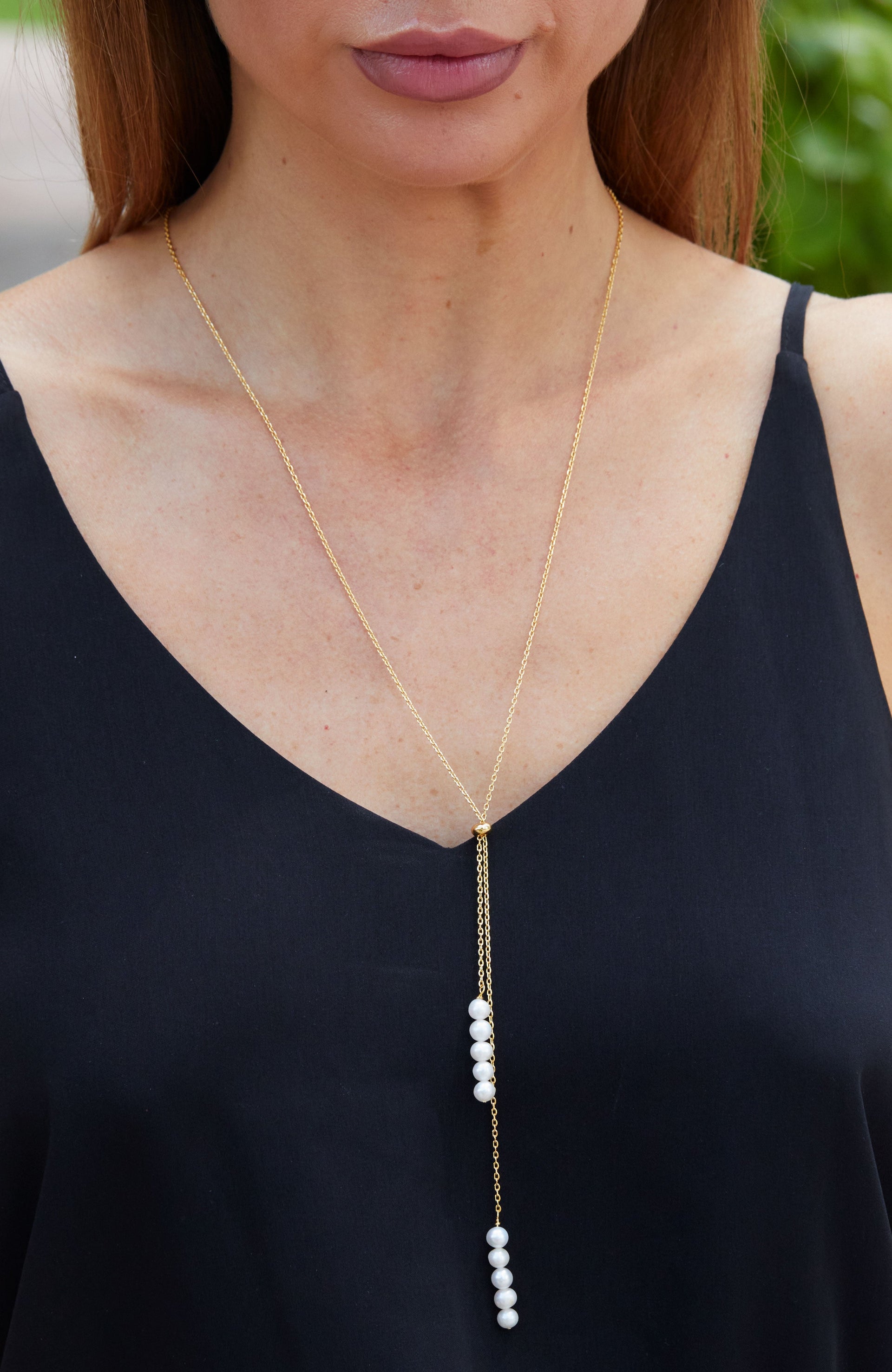 18K Gold Plate F/W Pearl Toggle