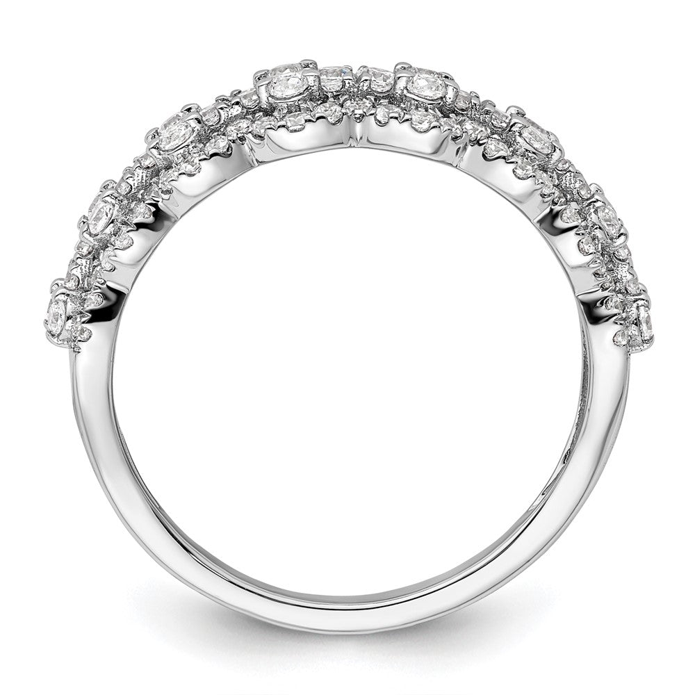 14k White Gold Lab Grown Diamond Wedding Band Ring 0.65ct Clarity- VS Color- G-H