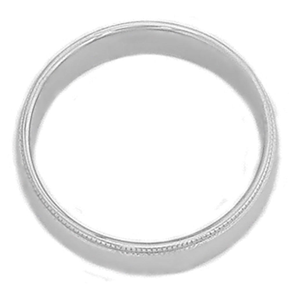 7mm Milgrain Wedding Band 950 Platinum Size Selectable