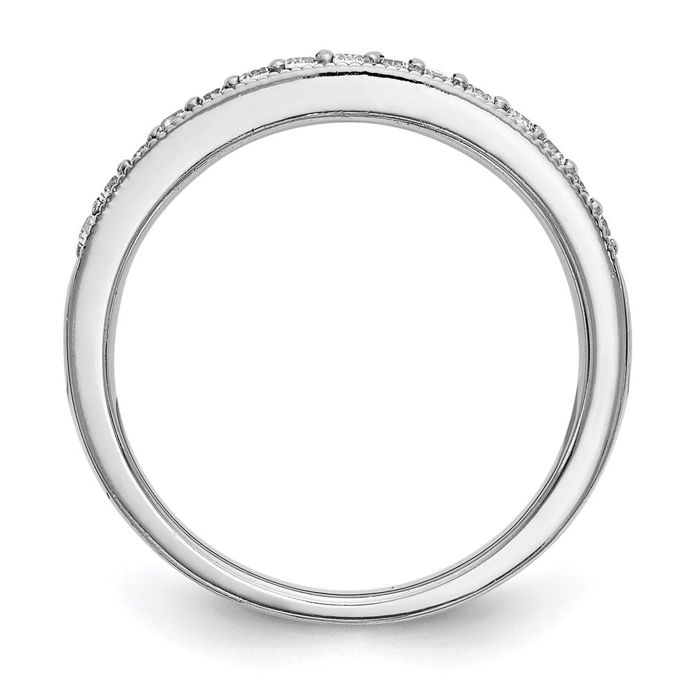 14k White Gold Lab Grown Diamond Wedding Band Ring 1/4ct Clarity- VS Color- D-E