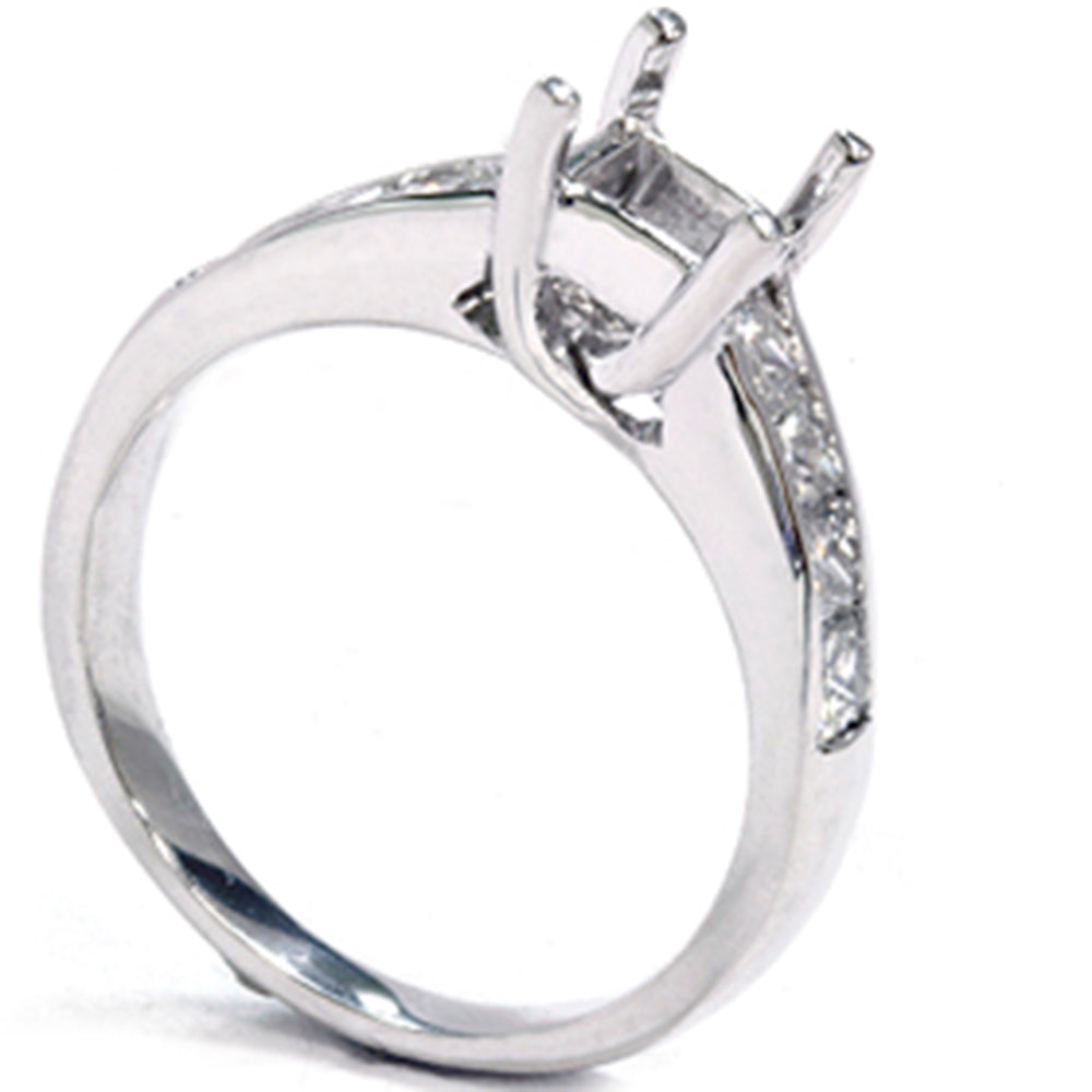 1ct Princess Cut Diamond Cathedral Engagement Ring Setting