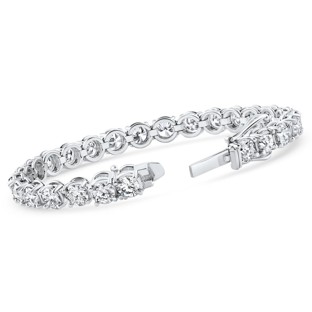 19.00Ct Diamond 21 Gram Tennis Bracelet 14k White Gold 7' Lab Grown