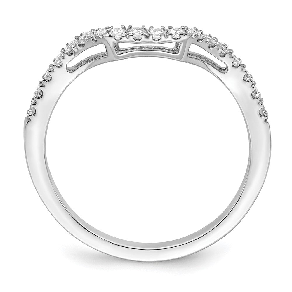 14k White Gold Lab Grown Diamond Wedding Band Ring 1/4ct Clarity- VS Color- D-E