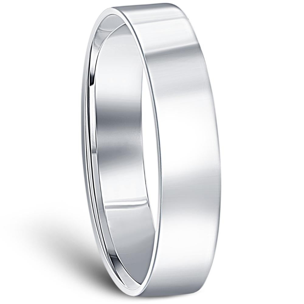 950 Platinum 5mm Flat Comfort Fit Wedding Band Ring Size Selectable