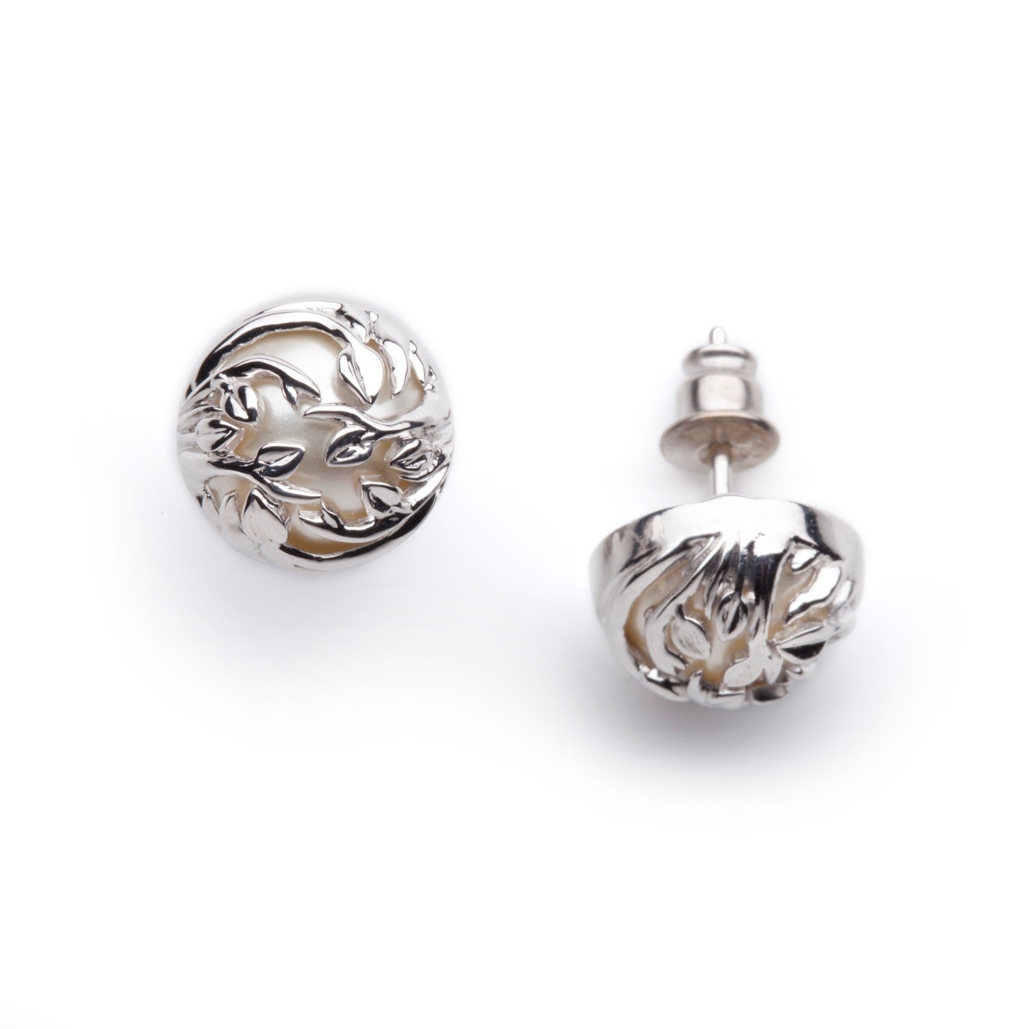 Ivory Pearl Stud Earrings