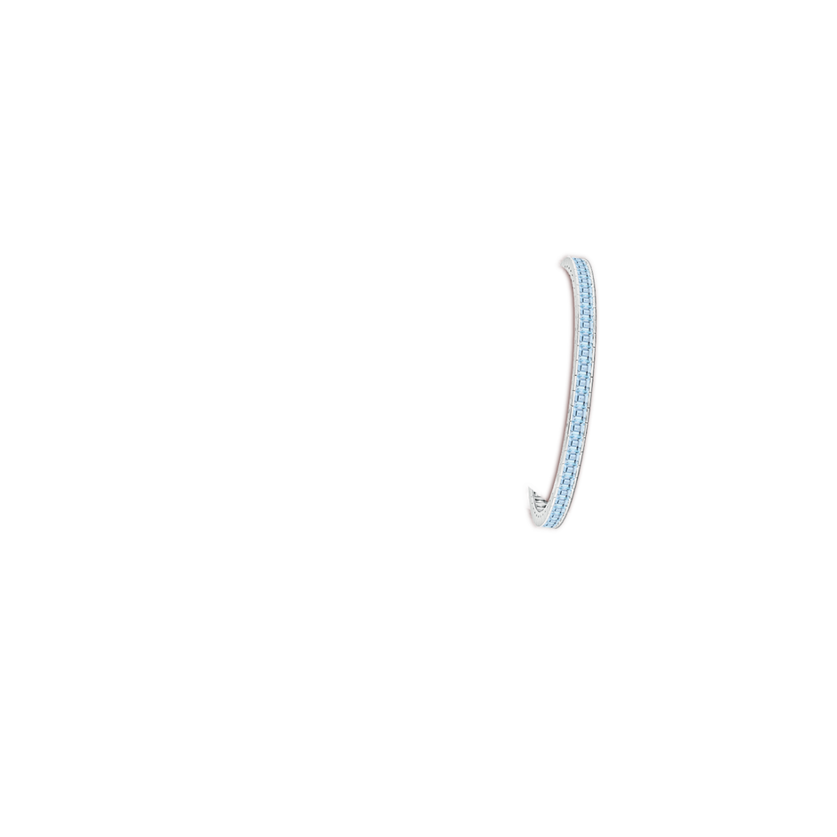 Channel-Set Square Aquamarine Tennis Bracelet