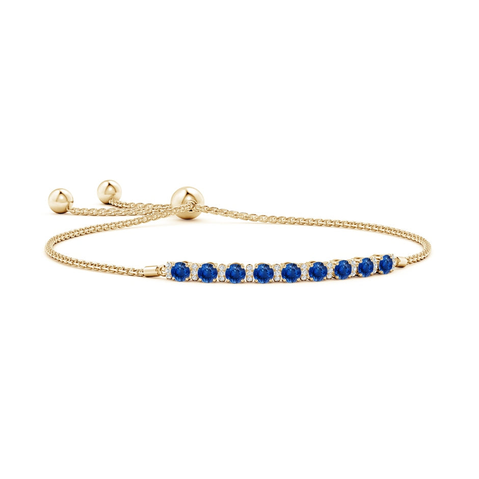 Sapphire Bolo Bracelet with Diamond Accents